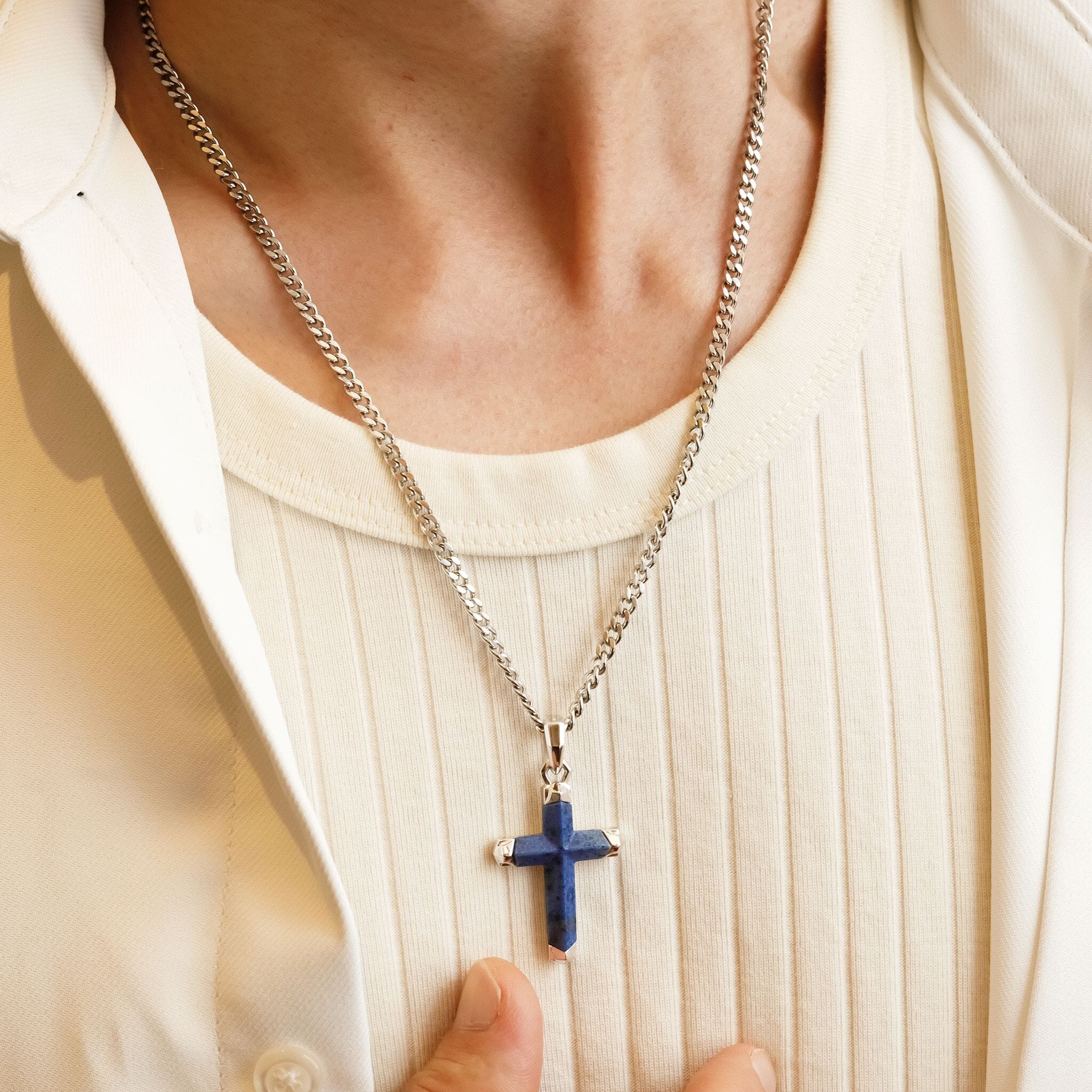Seagleam Cross Necklace Dumortierite ネックレス AWNL
