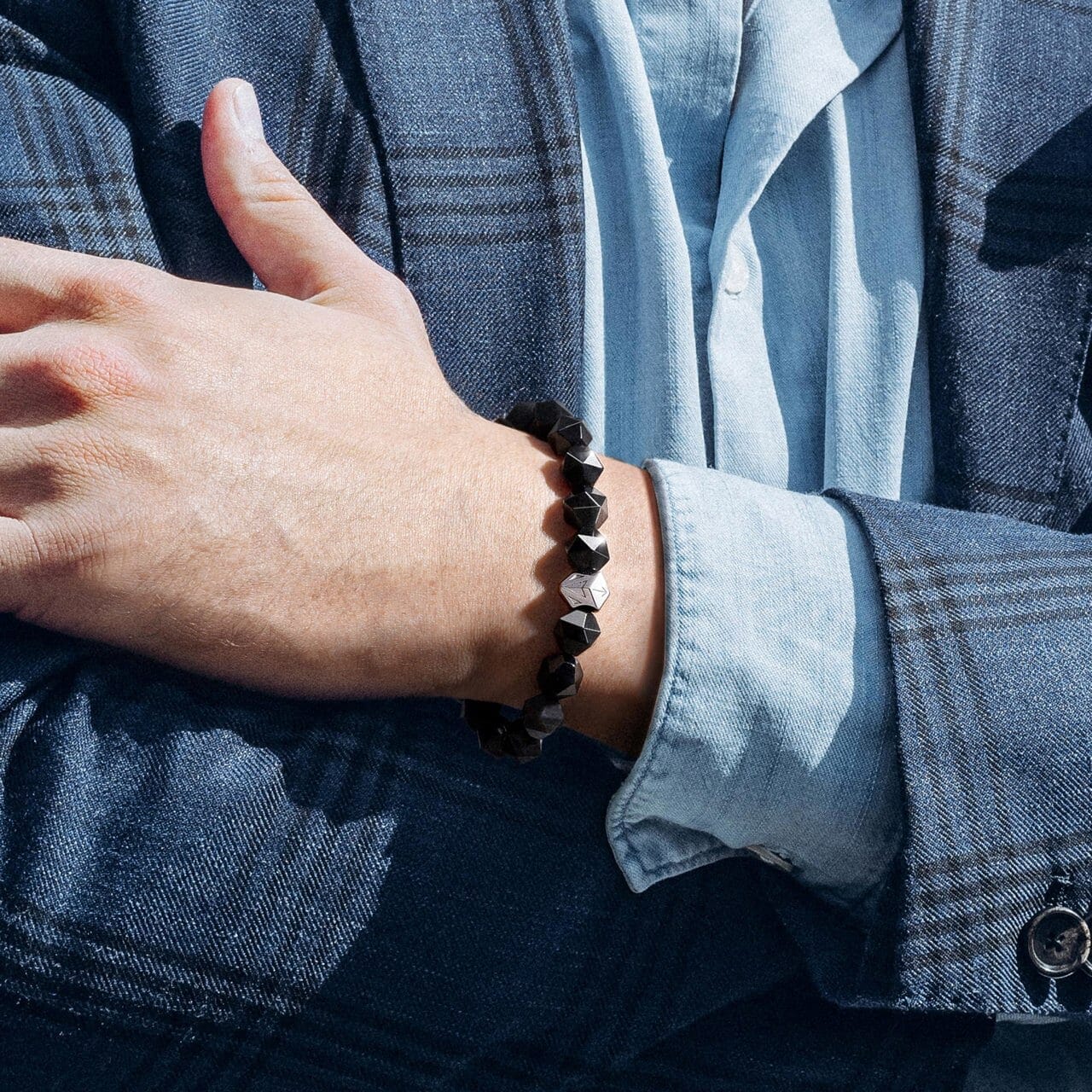 ブラックオブシディアン ルーン ウォリアー ブレスレット ブレスレット AWNL