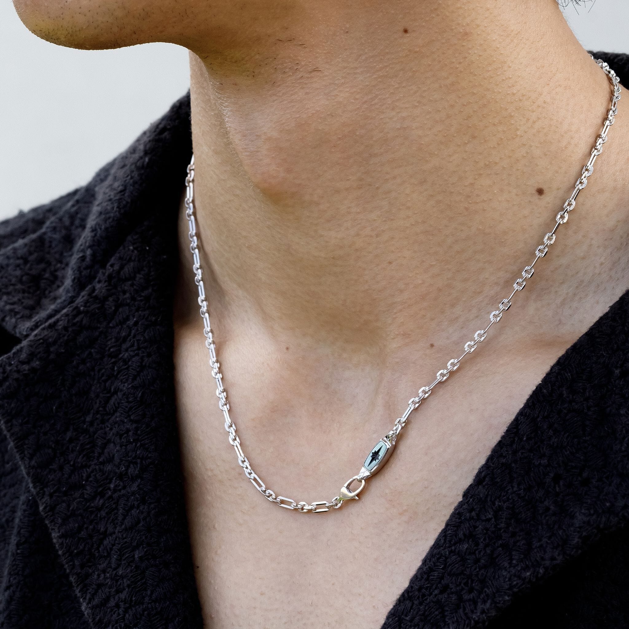 Polaris Bar Figaro Necklace Black Nacre ネックレス AWNL