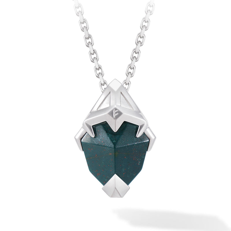 ブラッドストーン ウォリアー ルーン ネックレス