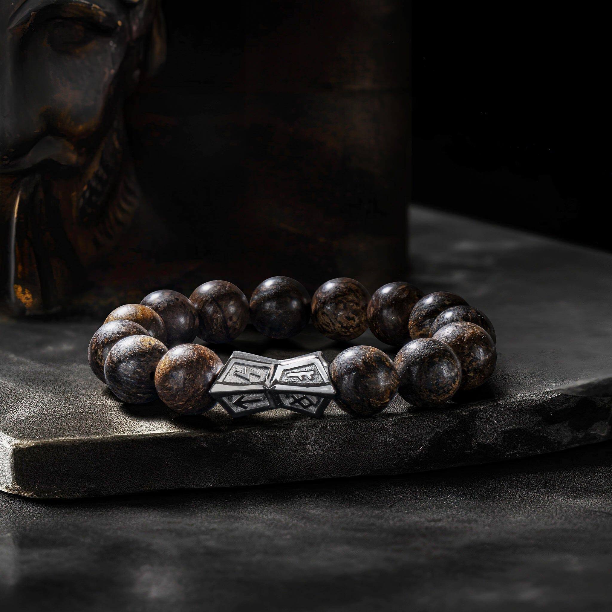 古銅輝石 ルーン ケルト結び ブレスレット - 天然石&隕石ジュエリーショップ - AWNL Japan