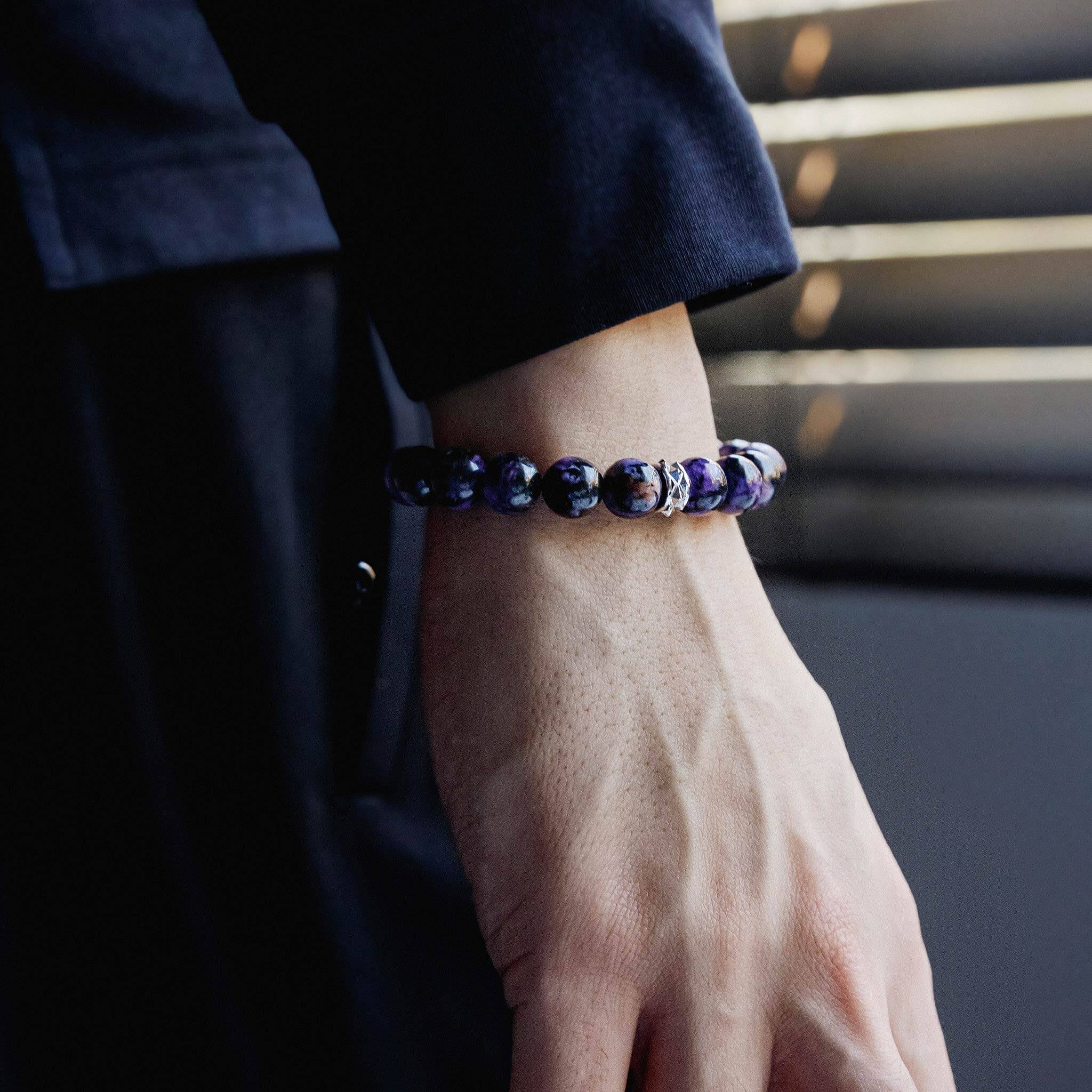 チャロアイト 紐編み ブレスレット - 天然石&隕石ジュエリーショップ - AWNL Japan