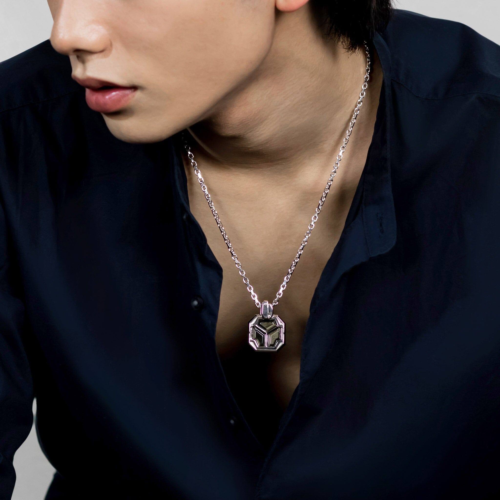 ゴールデン オブシディアン 宇宙のキャビン ネックレス - 天然石&隕石ジュエリーショップ - AWNL Japan