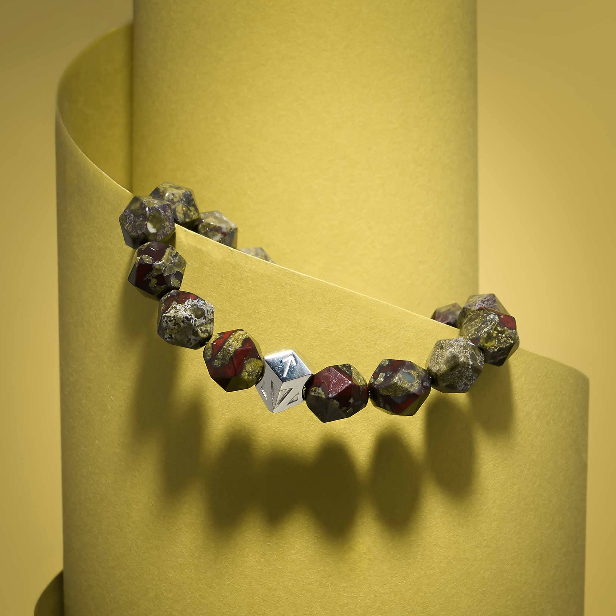 Tiwaz Algiz Bracelet Dragon Blood Jasper ブレスレット AWNL