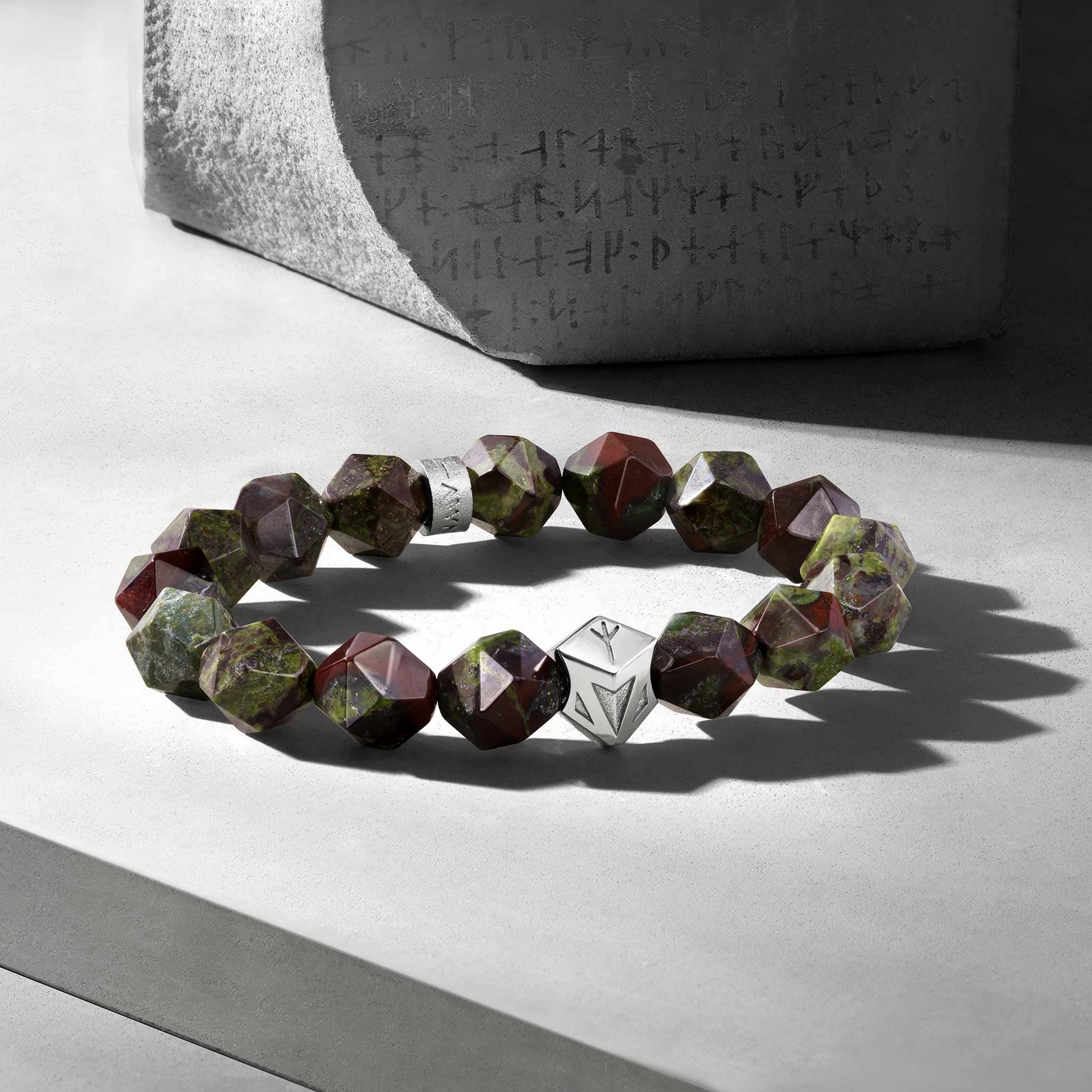 ドラゴンブラッドジャスパー 汗血戦士 ルーン ブレスレット ブレスレット AWNL