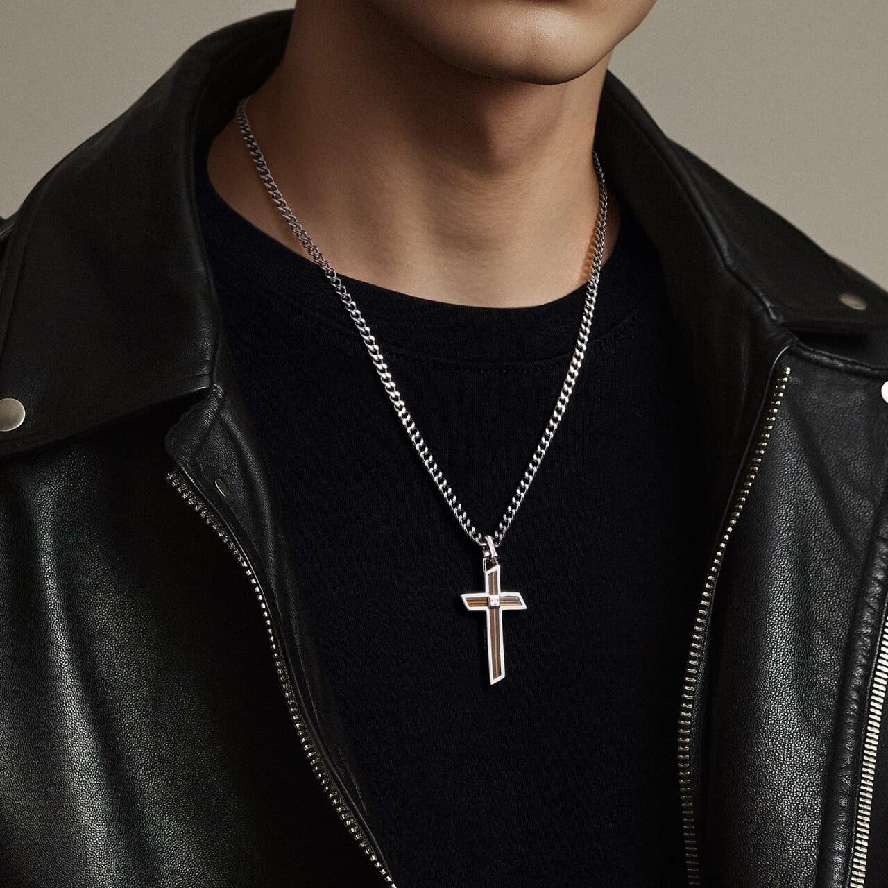 ゴールデン タイガーアイ 斜めクロス ネックレス ネックレス AWNL