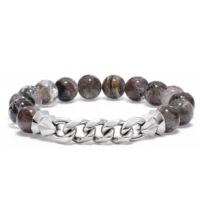 Curb Chain Bracelet Green Phantom Quartz