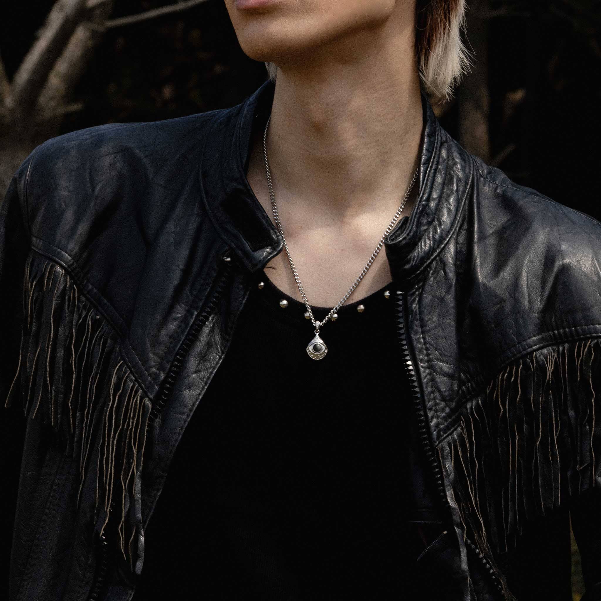 グレーホークアイ ルーン 悪魔の目 ネックレス ネックレス AWNL