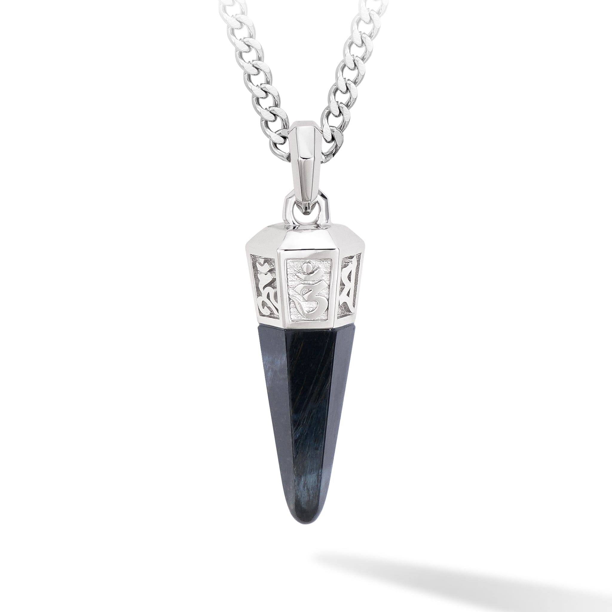 ホークアイ 六字真言 ネックレス - 天然石&隕石ジュエリーショップ - AWNL Japan