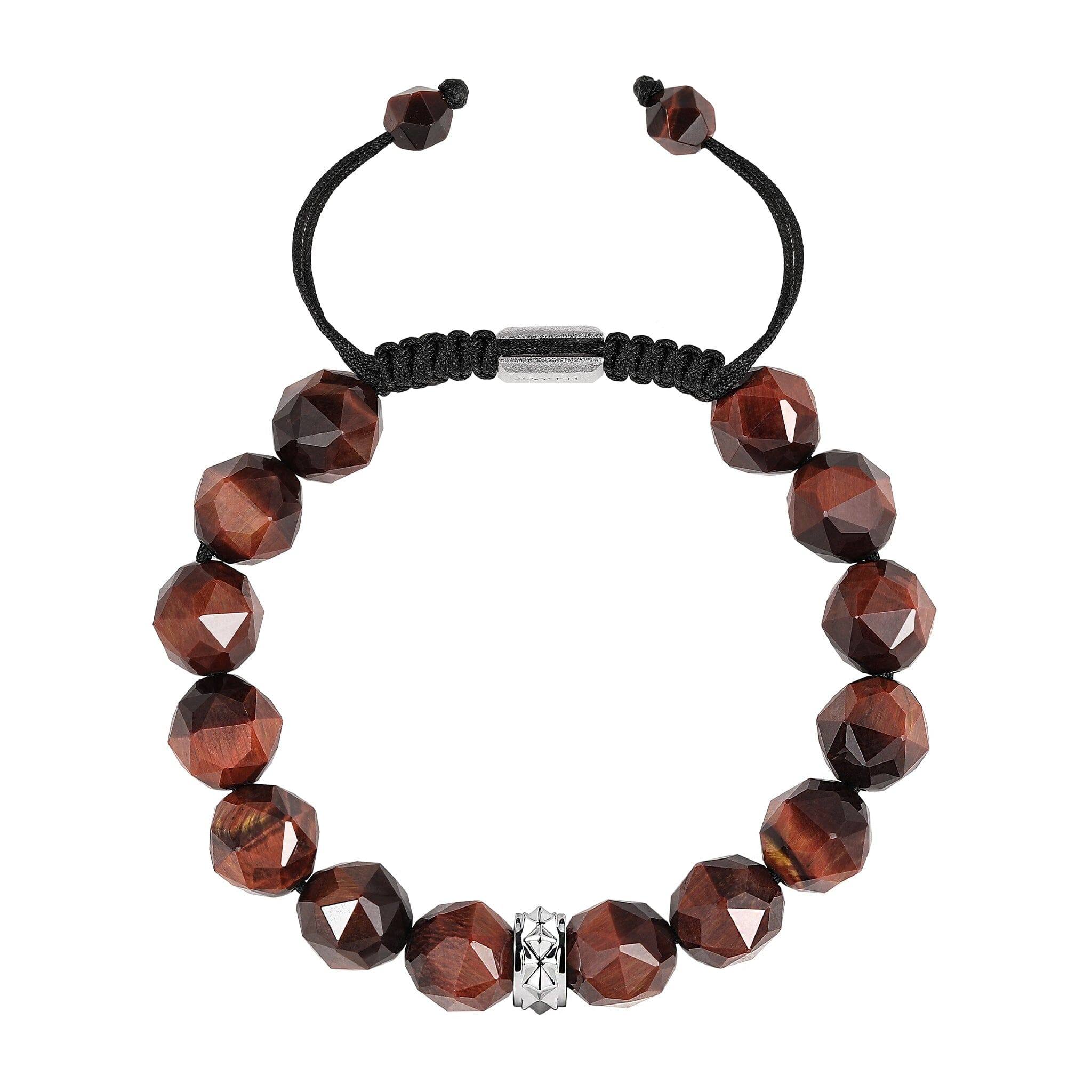 レッドタイガーアイ 紐編み ブレスレット - 天然石&隕石ジュエリーショップ - AWNL Japan