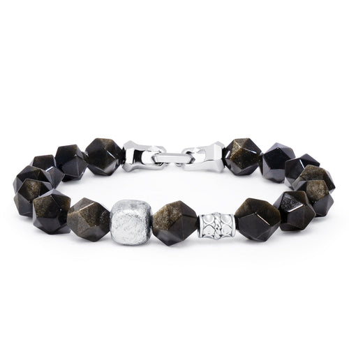 Flex-Lock Bracelet Golden Obsidian & Meteorite ブレスレット AWNL 着脱式クリップ S
