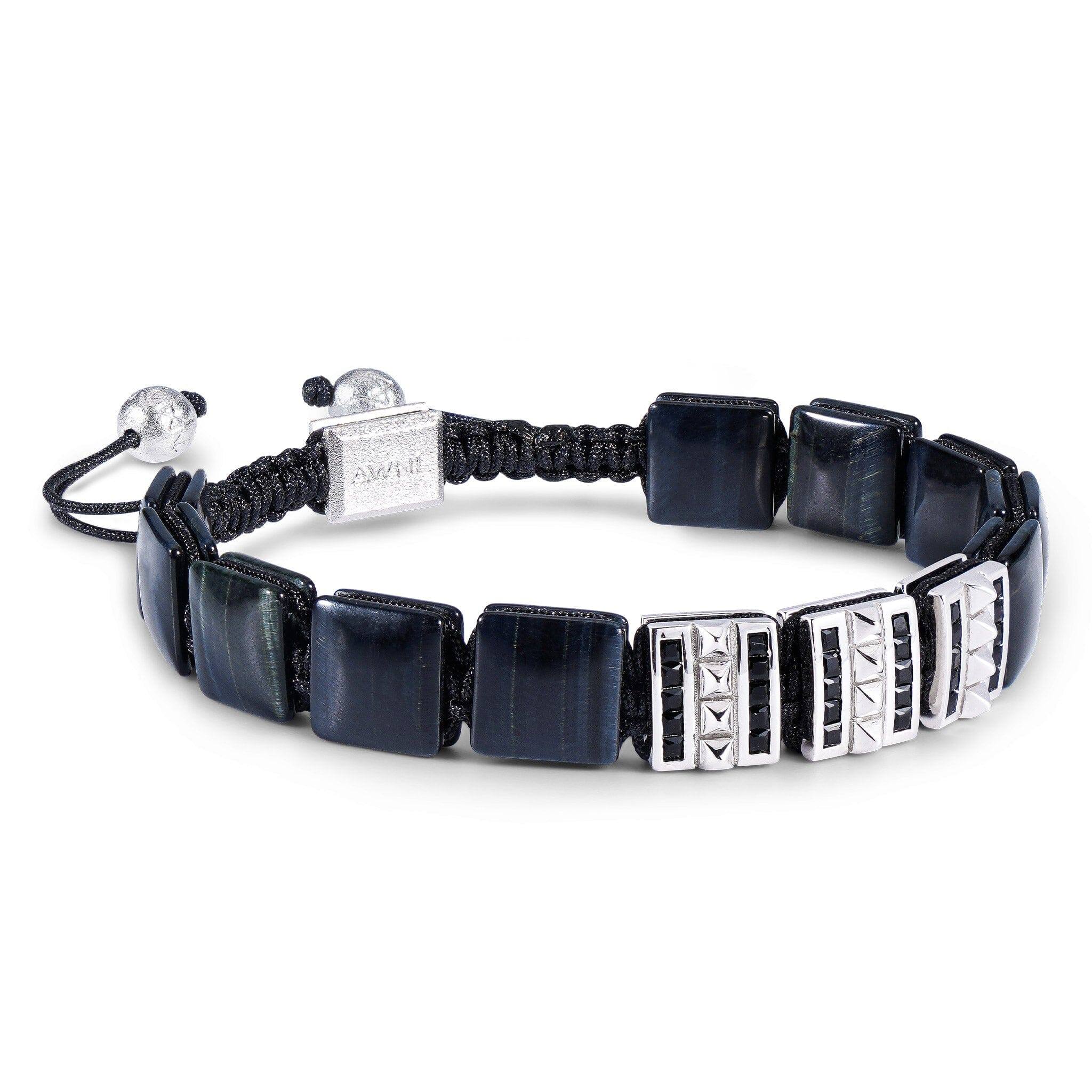 ホークアイ ファラオの扉 紐編み ブレスレット - 天然石&隕石ジュエリーショップ - AWNL Japan