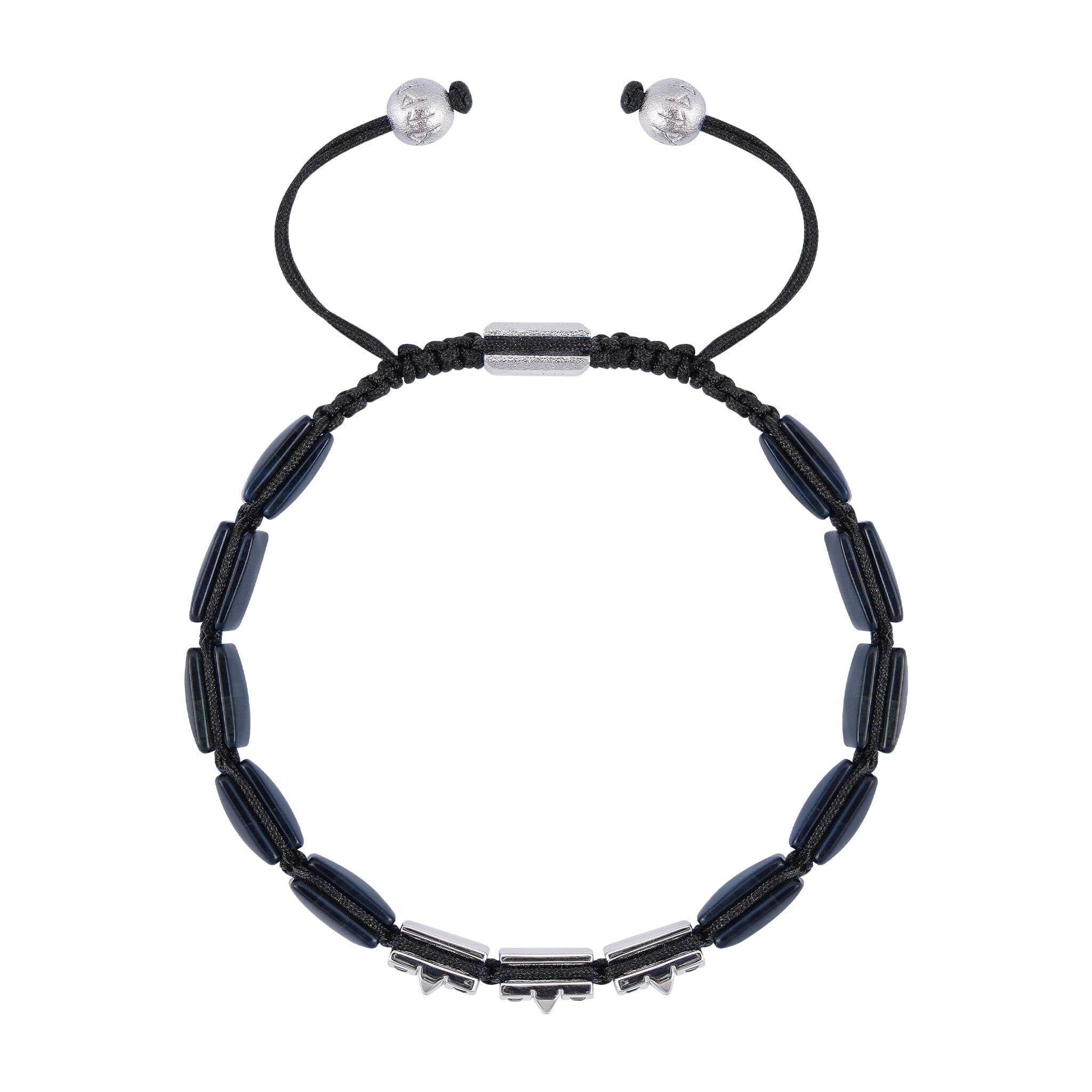 ホークアイ ファラオの扉 紐編み ブレスレット - 天然石&隕石ジュエリーショップ - AWNL Japan