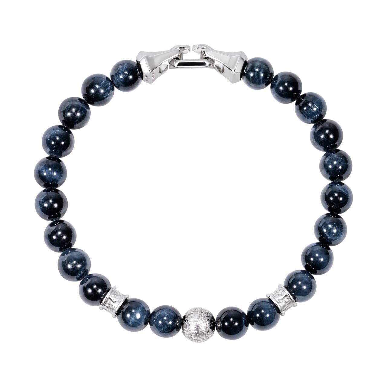 隕石&ホークアイ ルーン ブレスレット 6mm ブレスレット AWNL