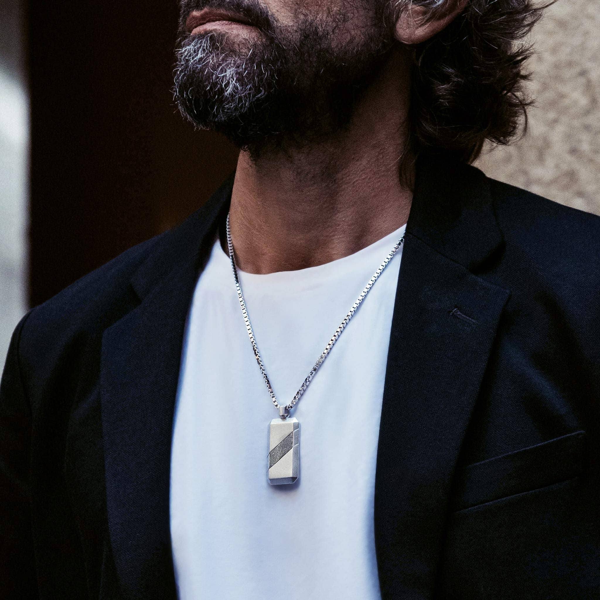 隕石 ドッグタグ ネックレス - 天然石&隕石ジュエリーショップ - AWNL Japan