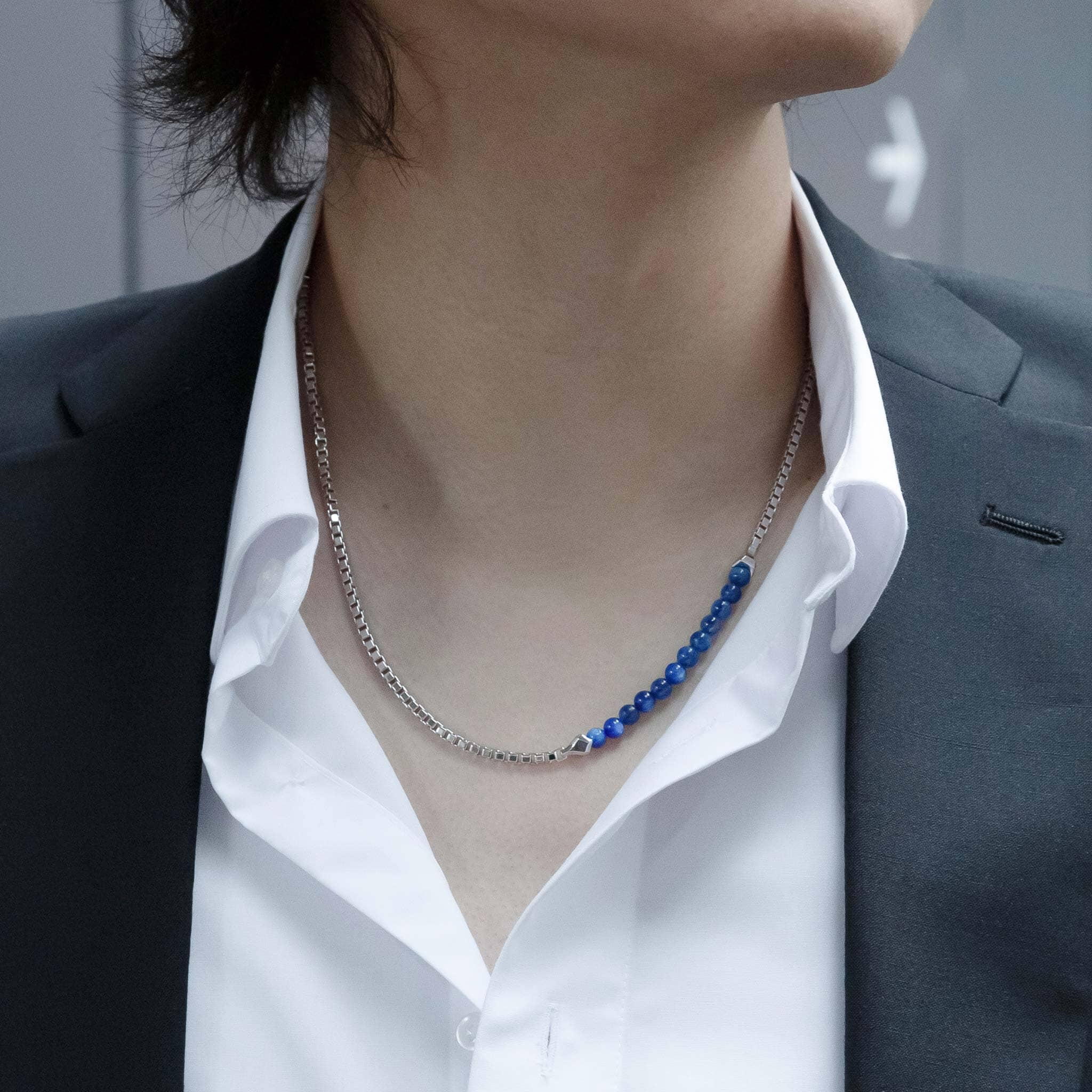 カイヤナイト ハーフ ベネチアンチェーン ネックレス ネックレス AWNL