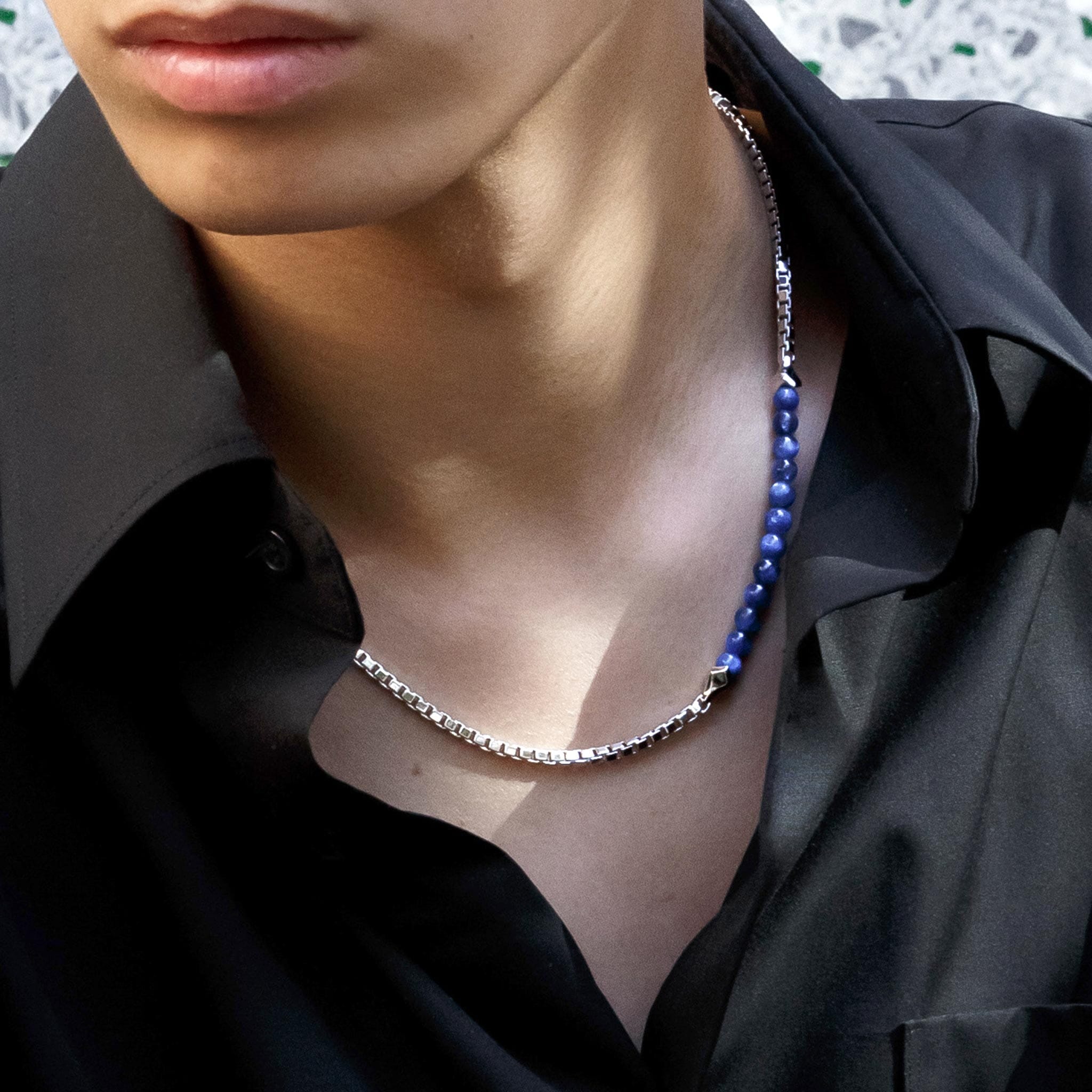 カイヤナイト ハーフ ベネチアンチェーン ネックレス ネックレス AWNL