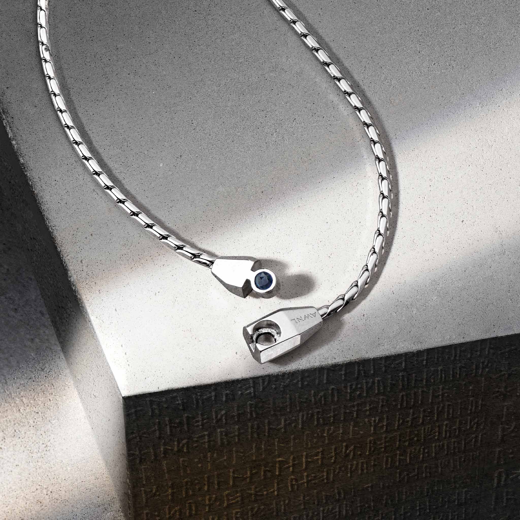 サファイア シルバー チェーン ネックレス - 天然石&隕石ジュエリーショップ - AWNL Japan