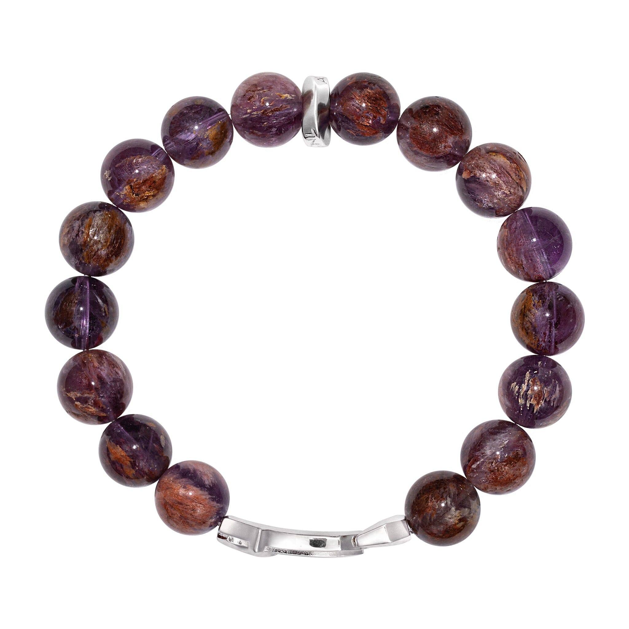 紫ファントムクォーツ 剣 ブレスレット - 天然石&隕石ジュエリーショップ - AWNL Japan