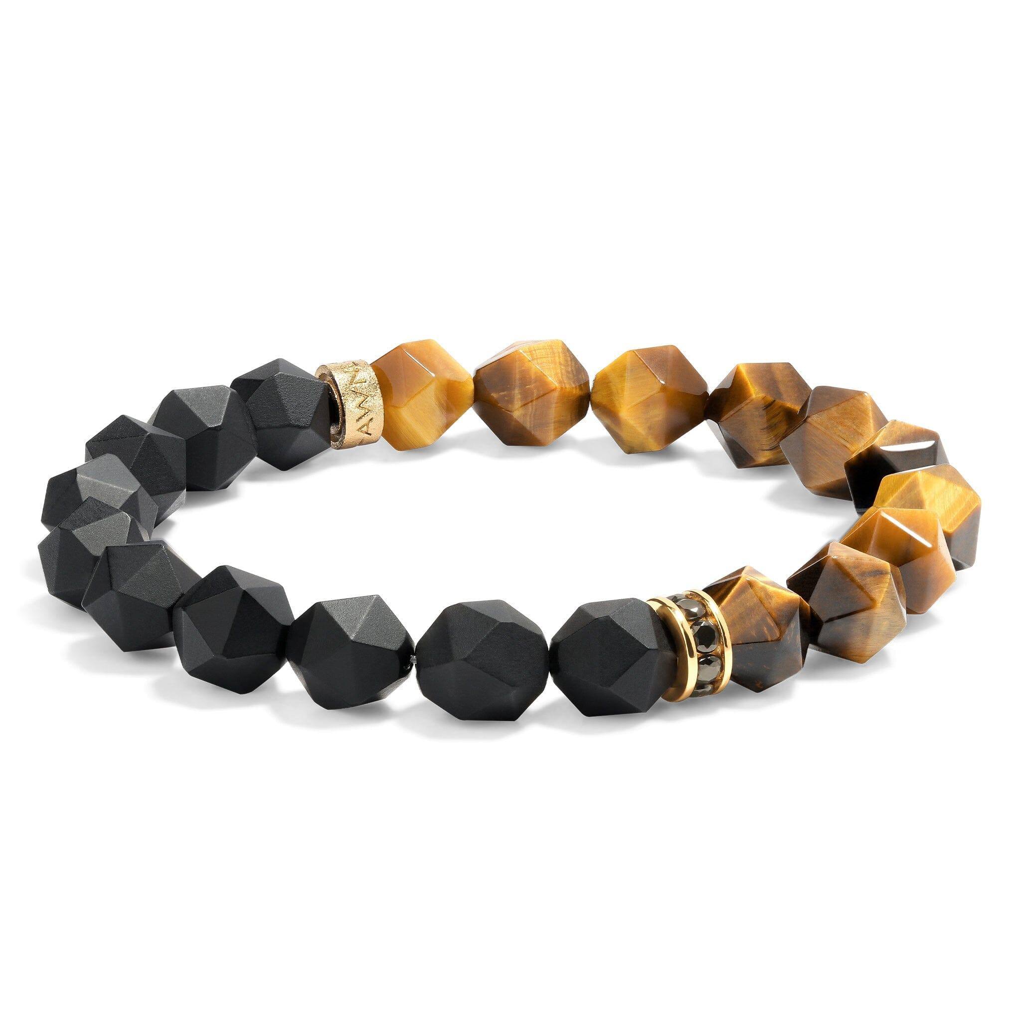 タイガーアイ&オニキス 虎 ブレスレット - 天然石&隕石ジュエリーショップ - AWNL Japan