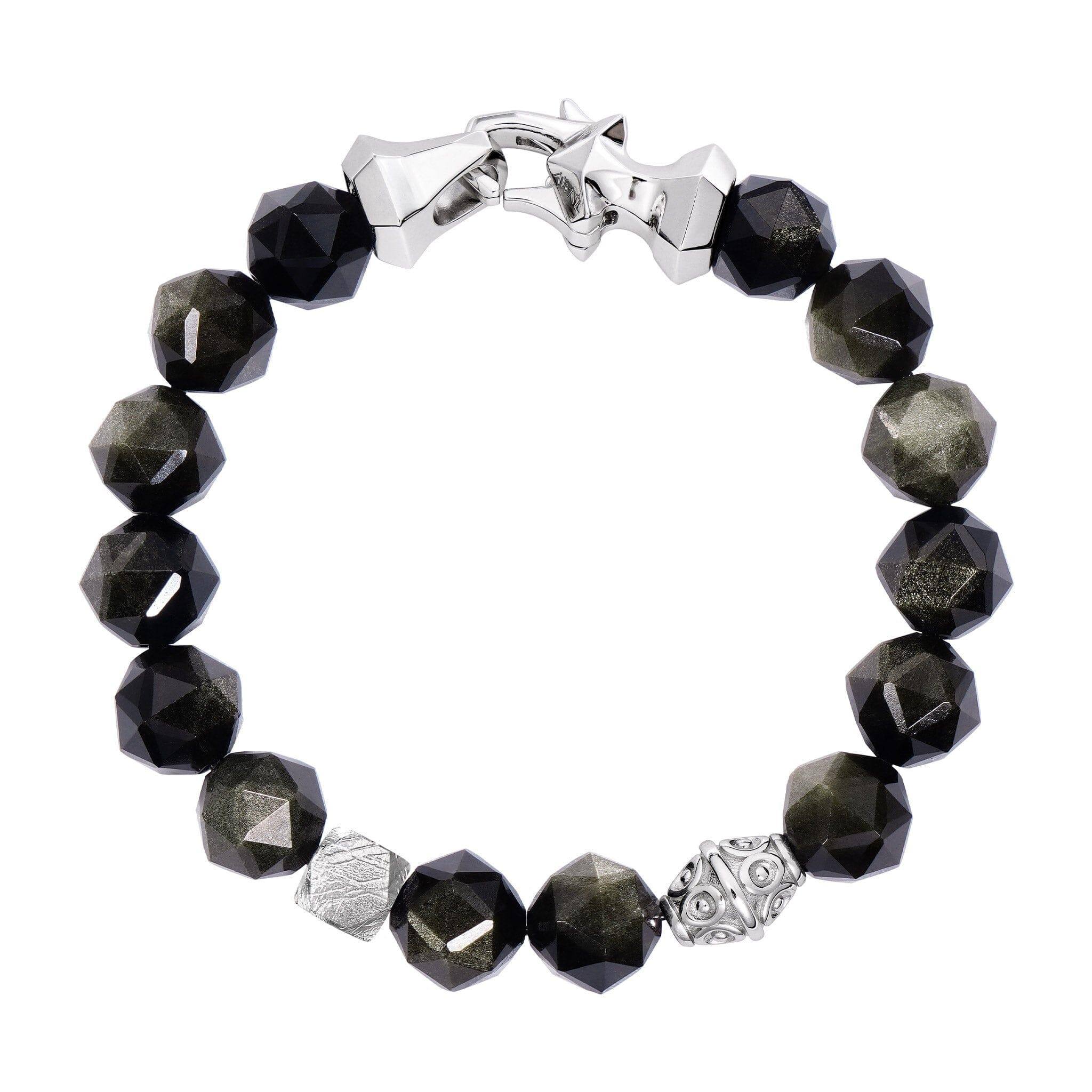 隕石 ゴールデンオブシディアン 星 ブレスレット - 天然石&隕石ジュエリーショップ - AWNL Japan