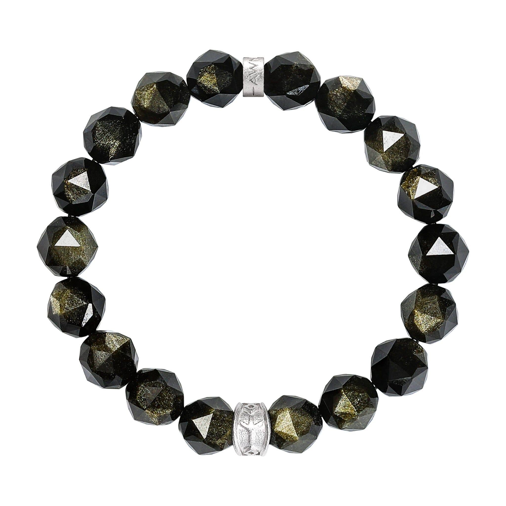 ゴールデンオブシディアン ルーン ブレスレット - 天然石&隕石ジュエリーショップ - AWNL Japan