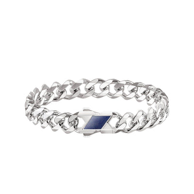 Inlay Clasp Curb Bracelet Sodalite