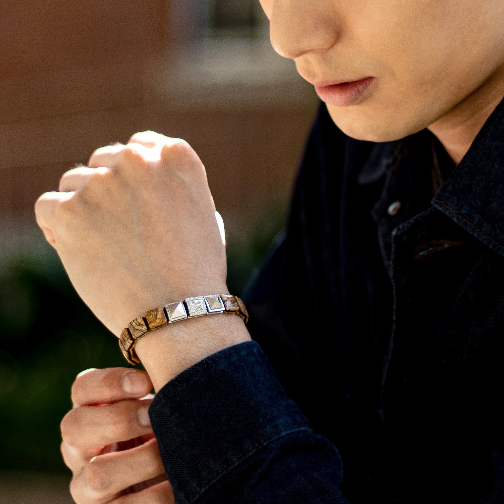 Horus Eye Magnetic Bracelet Picture Jasper (コピー) ブレスレット AWNL