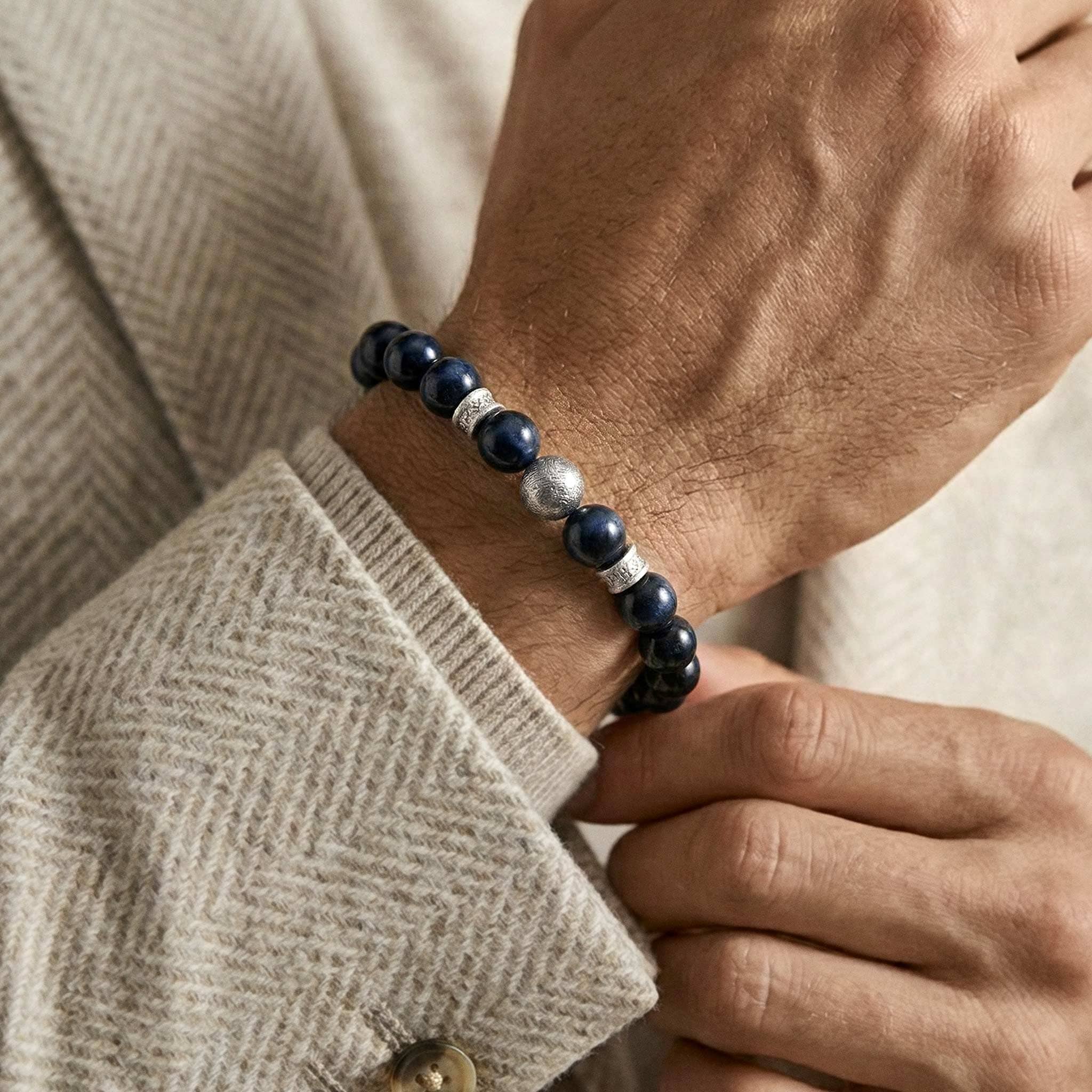 Flex-Lock Rune Bracelet Meteorite & Hawk Eye /M ブレスレット AWNL