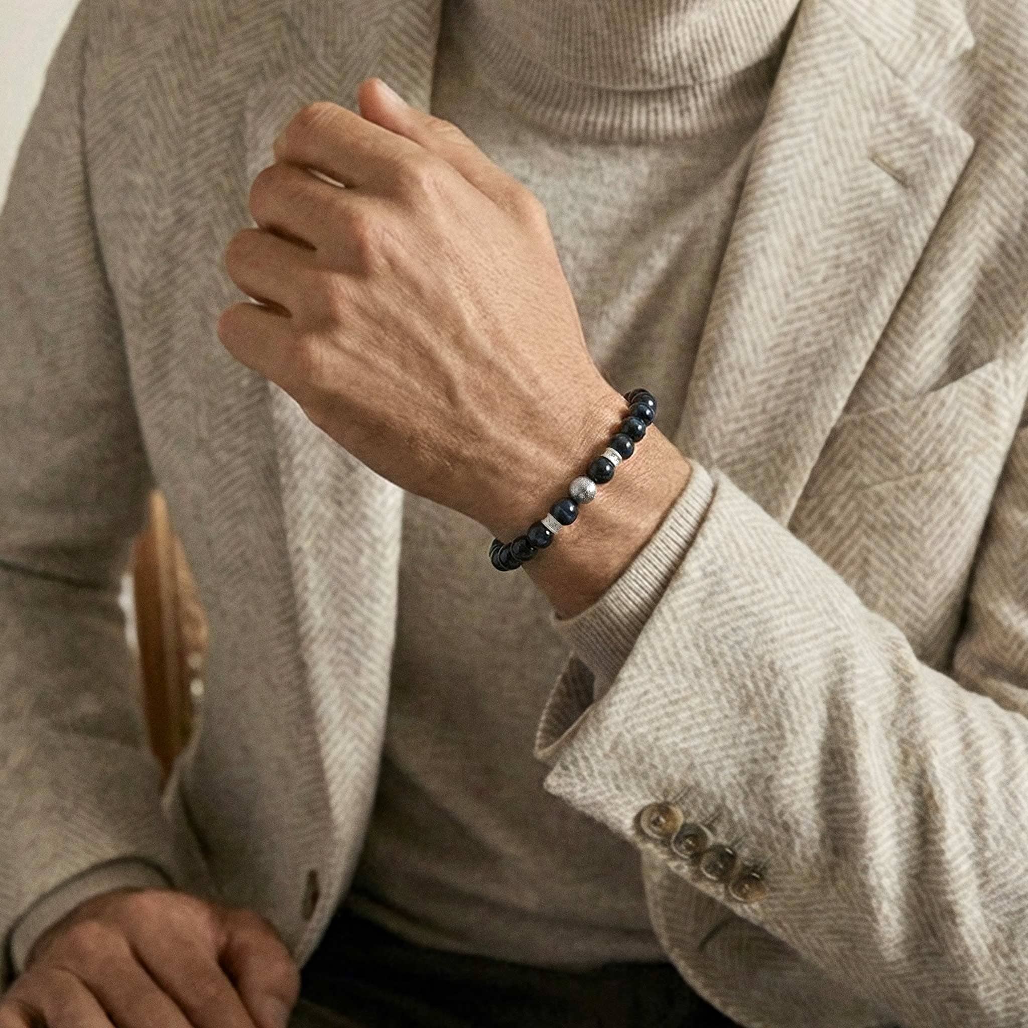 Flex-Lock Rune Bracelet Meteorite & Hawk Eye /M ブレスレット AWNL