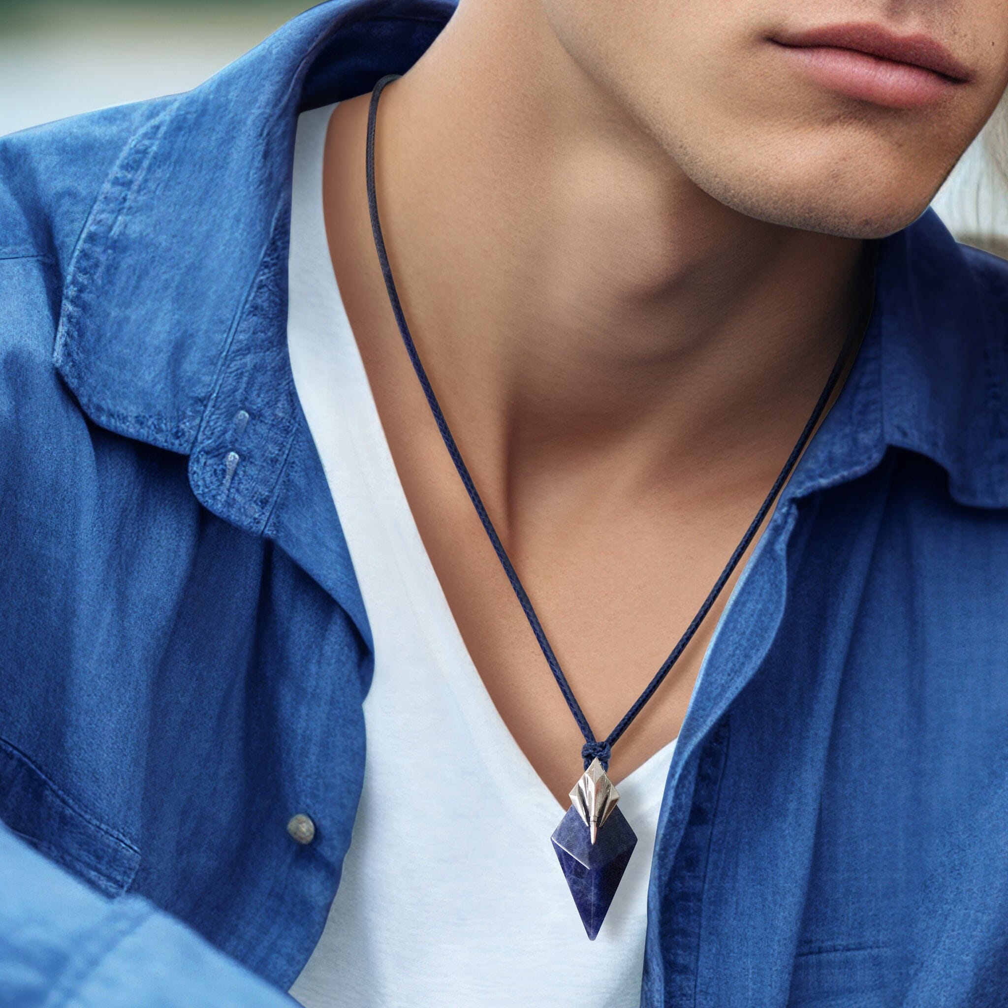 ソーダライト 三叉槍 ネックレス ネックレス AWNL