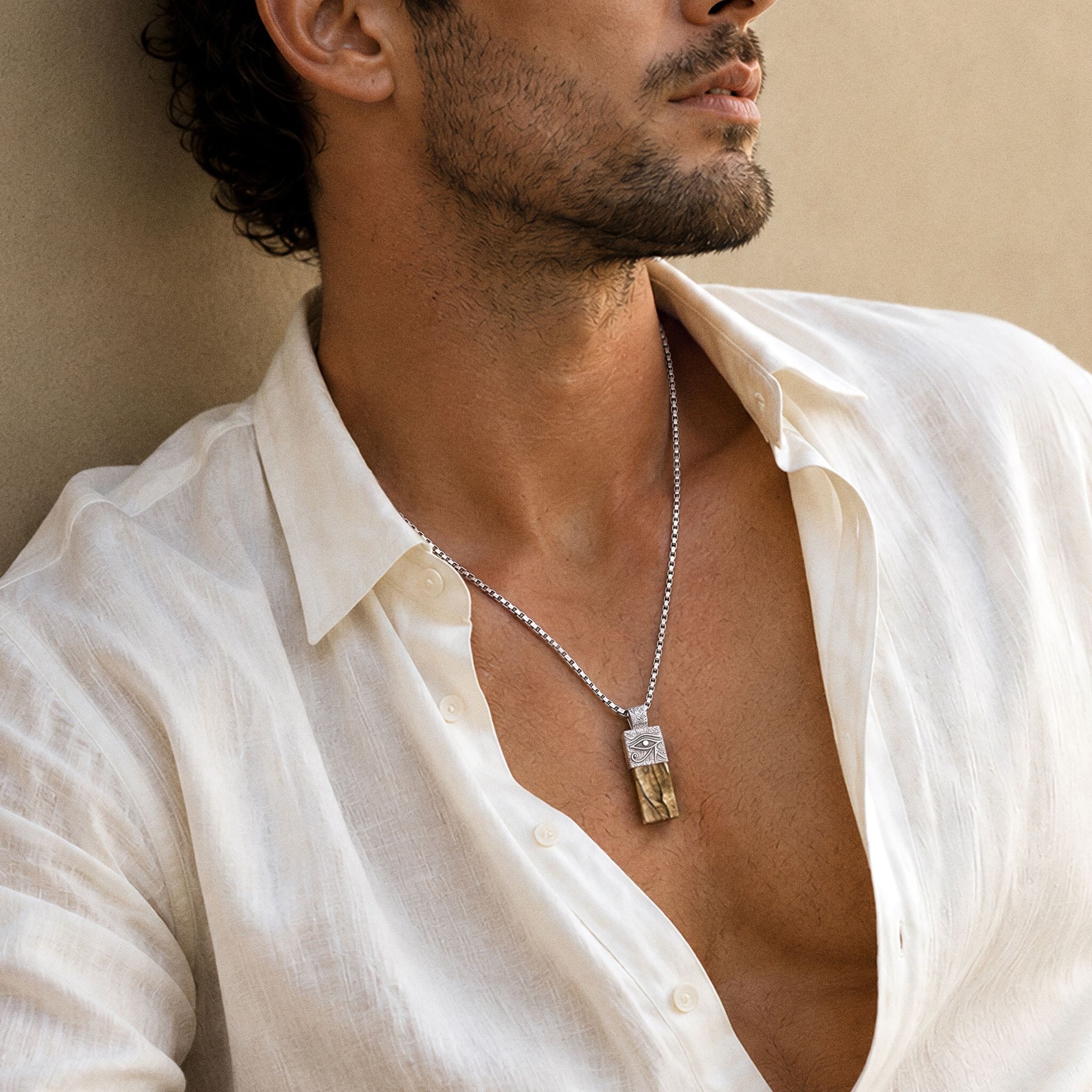 Horus Eye Tag Necklace Picture Jasper ネックレス AWNL