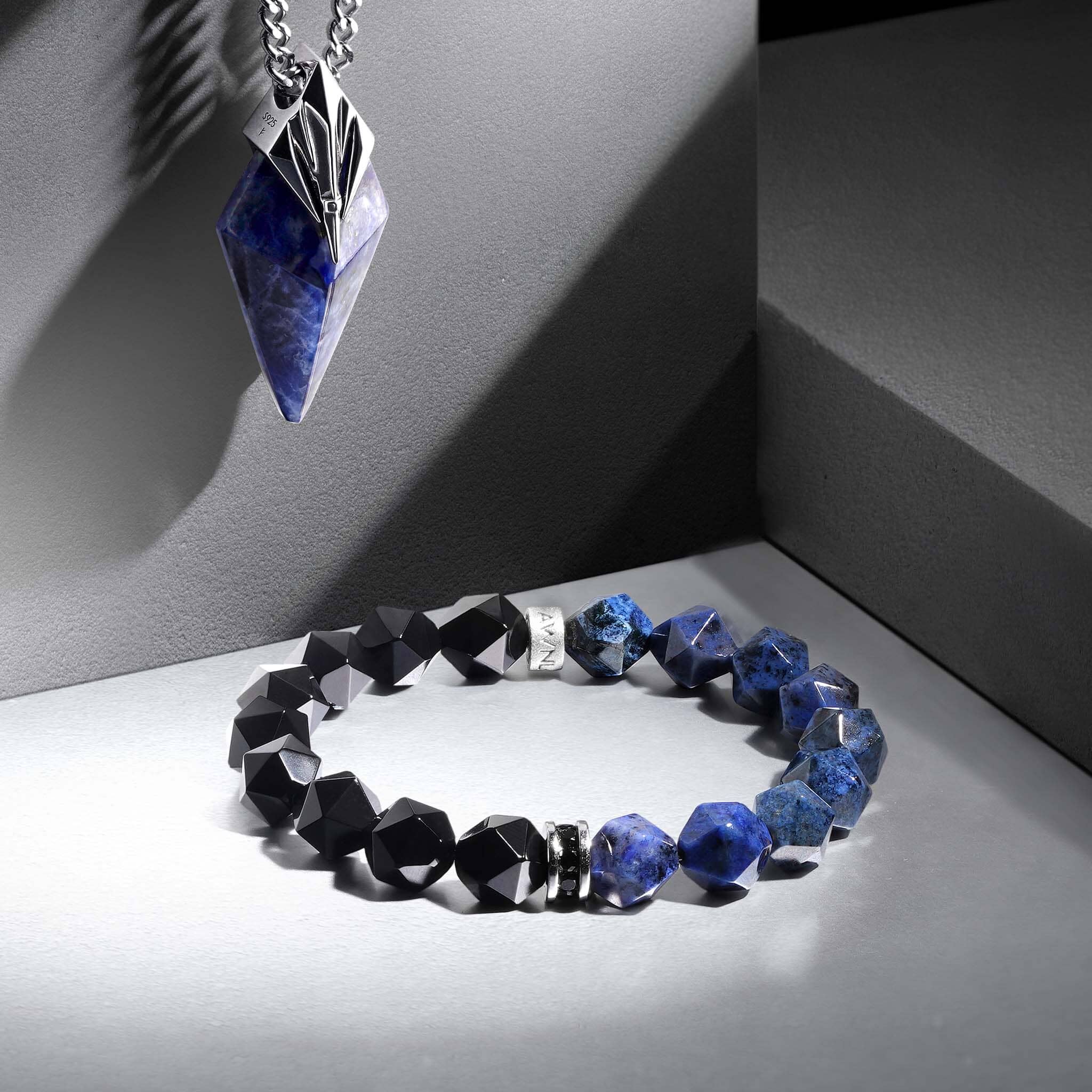 Poseidon Bracelet Onyx & Dumortierite ブレスレット AWNL