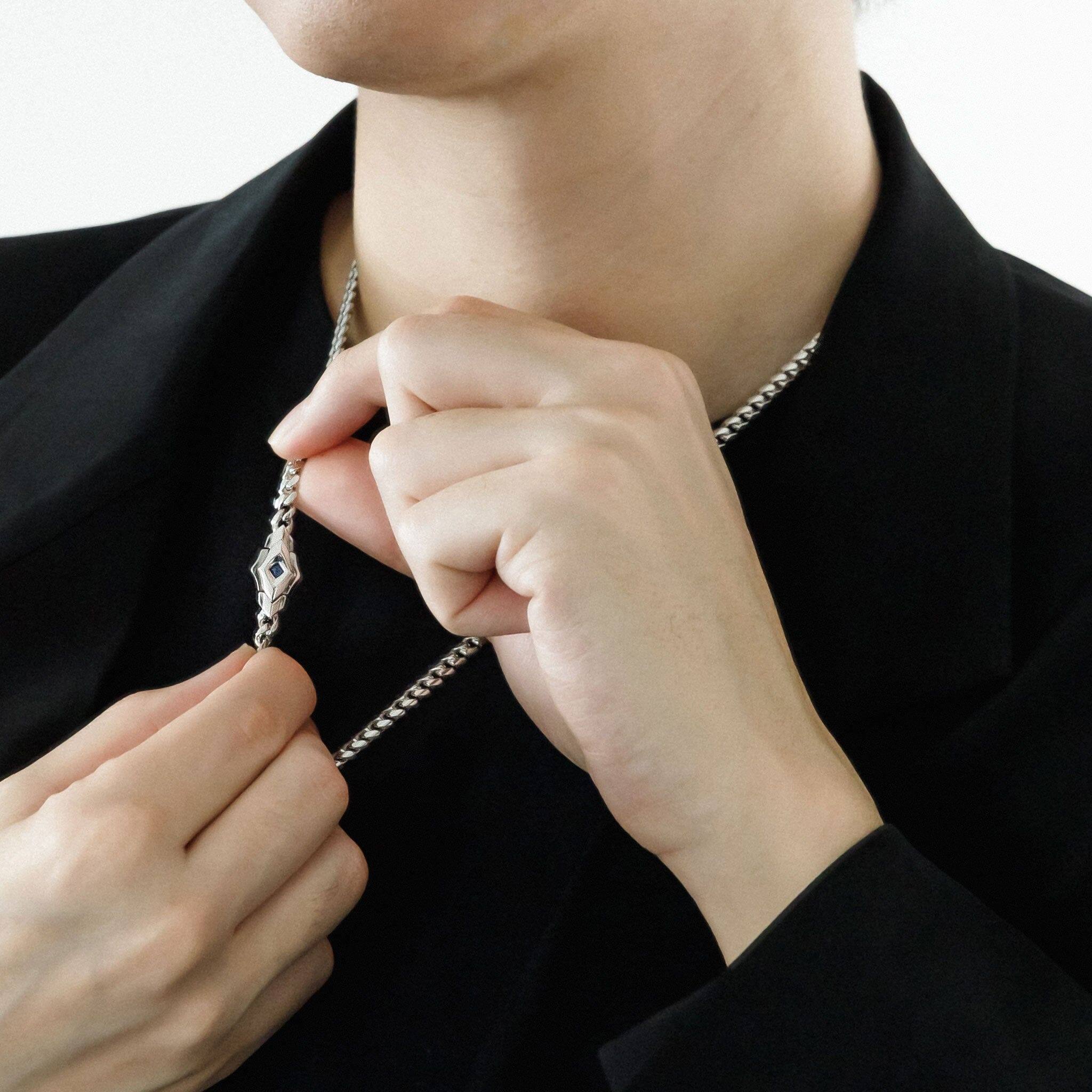 サファイア セイロン チェーン ネックレス - 天然石&隕石ジュエリーショップ - AWNL Japan