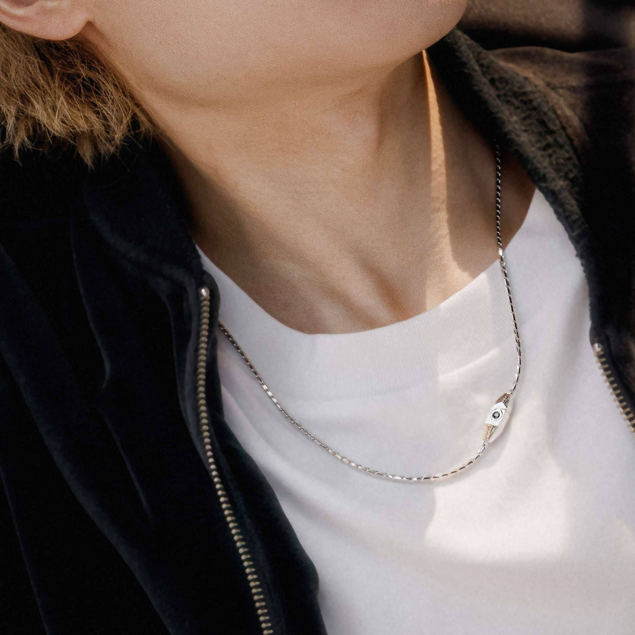 サファイア シルバー チェーン ネックレス - 天然石&隕石ジュエリーショップ - AWNL Japan