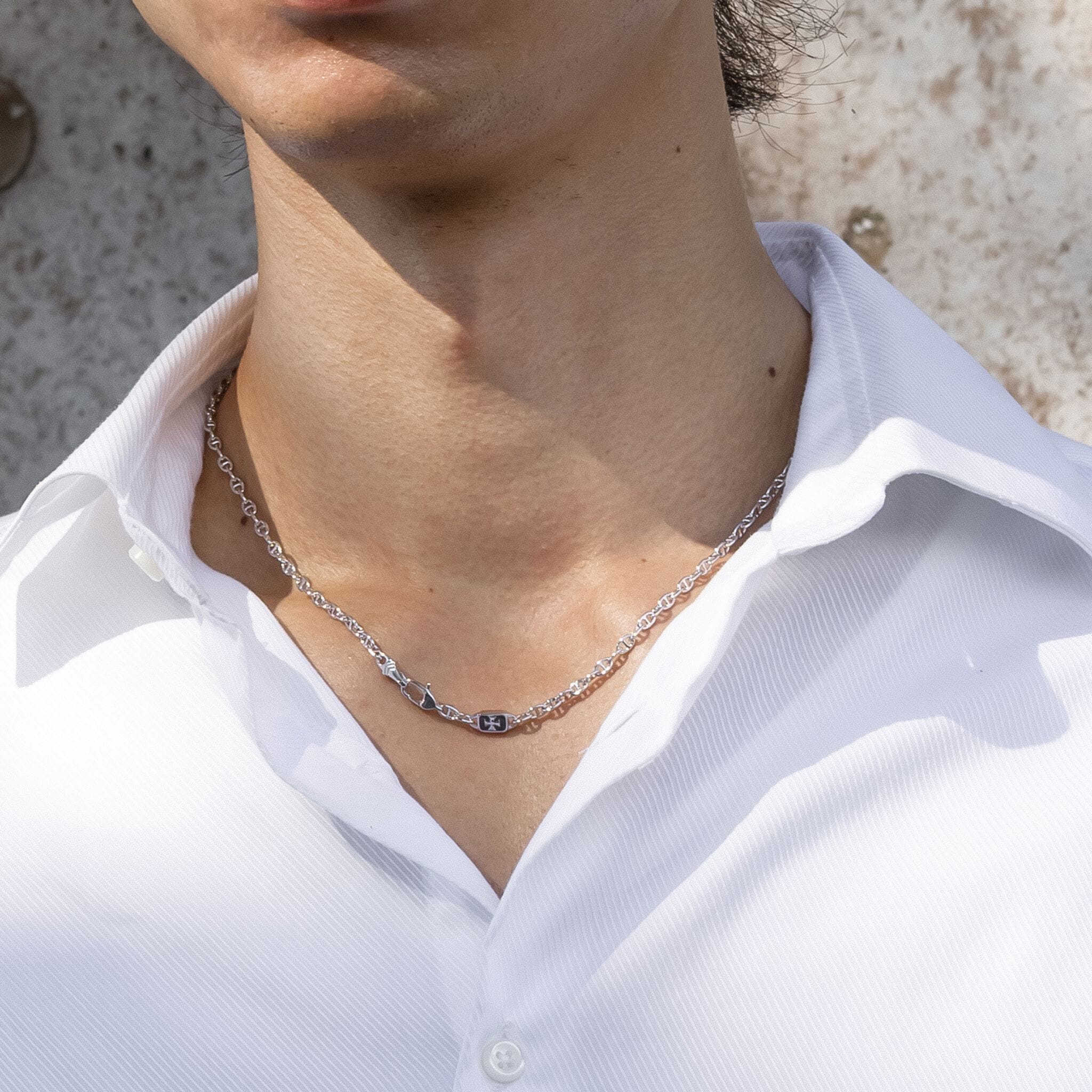 Sigma Cross Mariner Necklace Black Nacre ネックレス AWNL