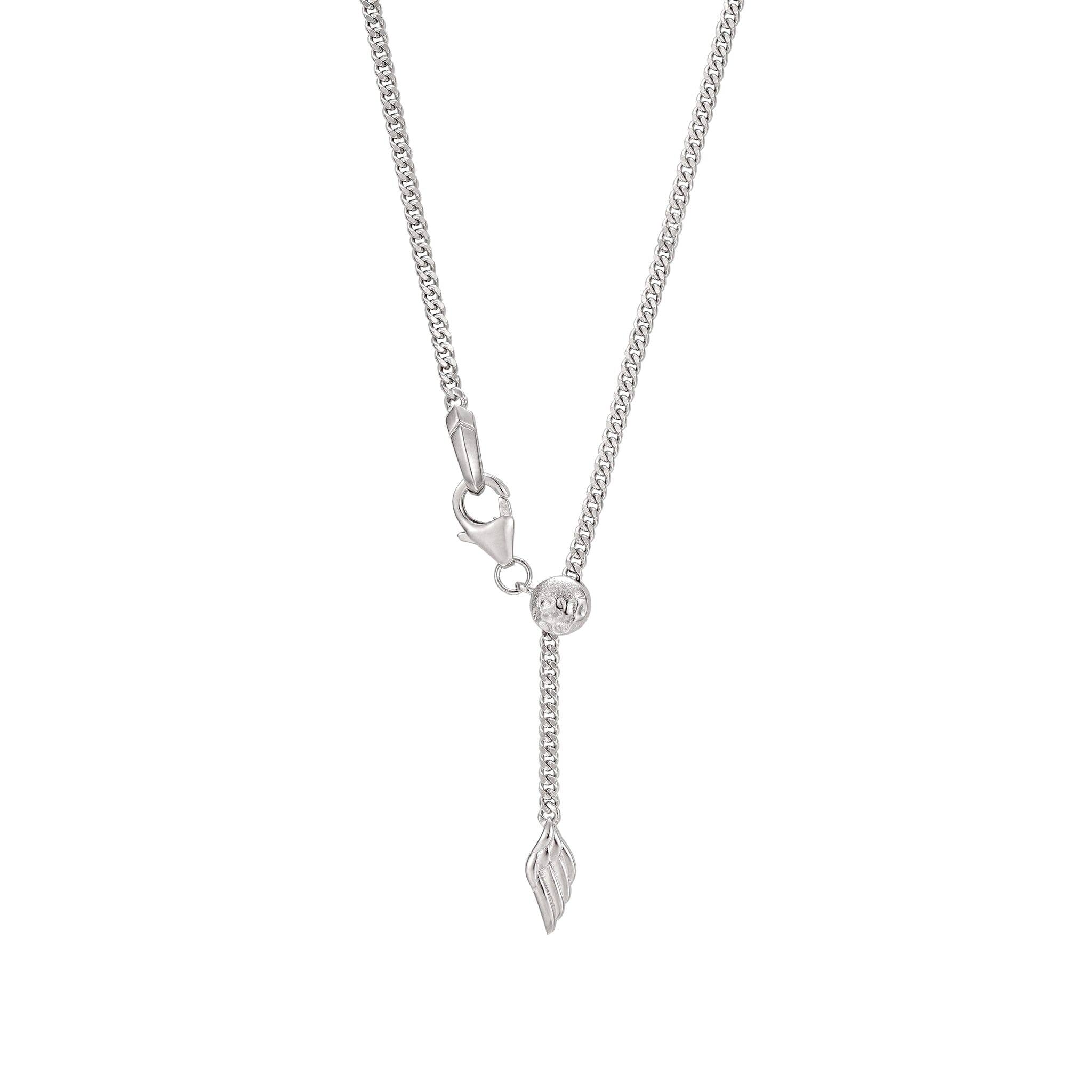 細めキヘイチェーン 羽チャーム付き - 天然石&隕石ジュエリーショップ - AWNL Japan