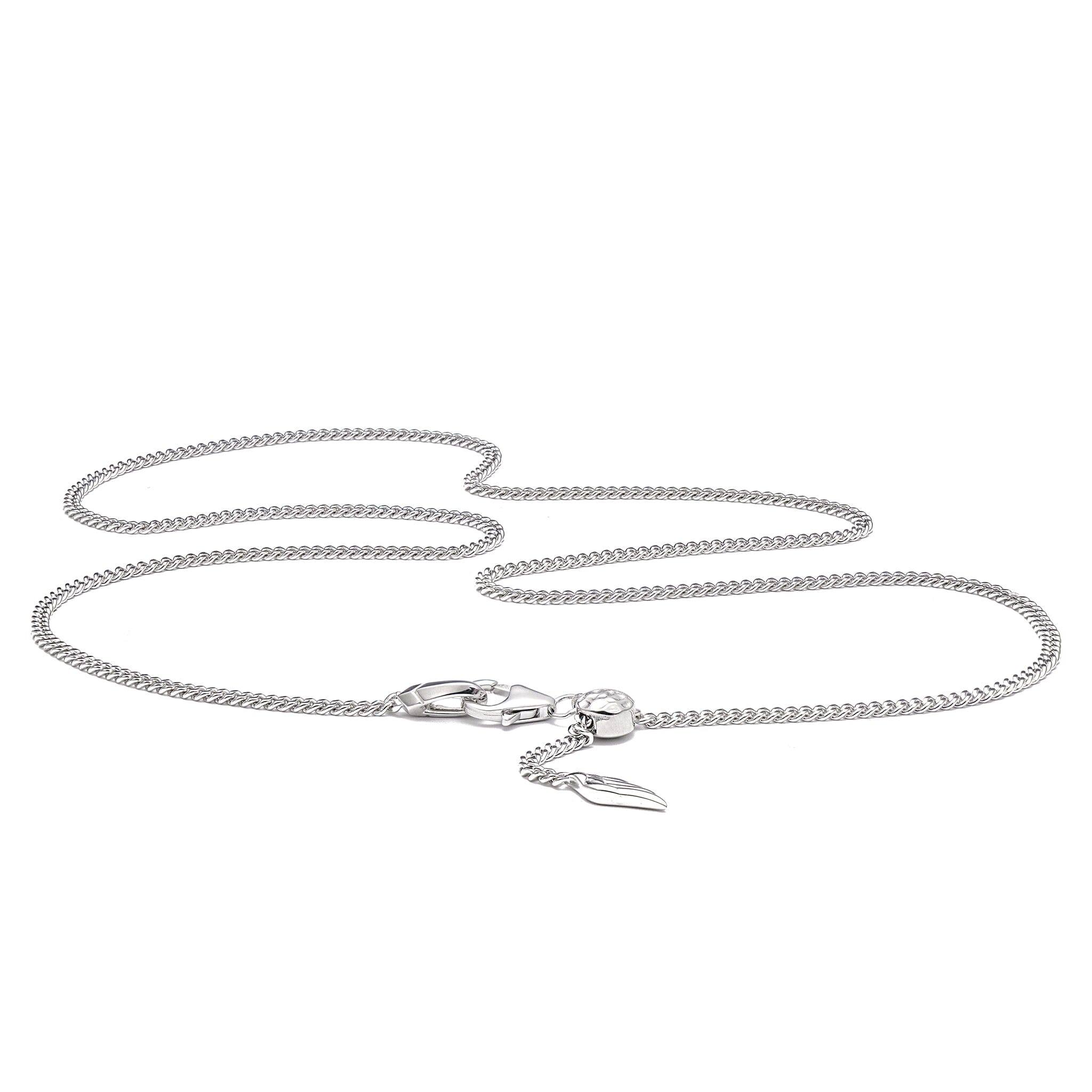 細めキヘイチェーン 羽チャーム付き - 天然石&隕石ジュエリーショップ - AWNL Japan