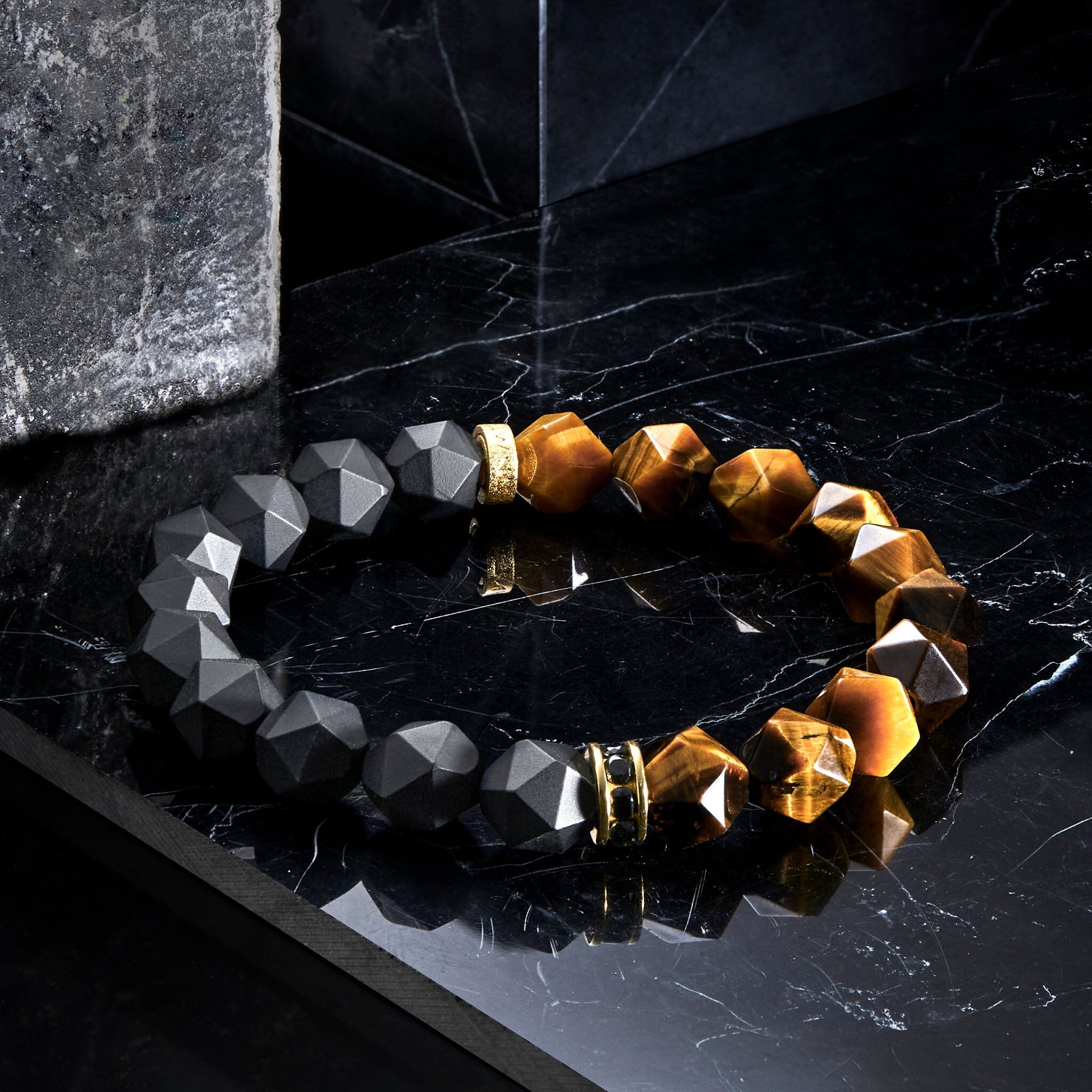 Roaring Tiger Bracelet Onyx & Tiger Eye ブレスレット AWNL
