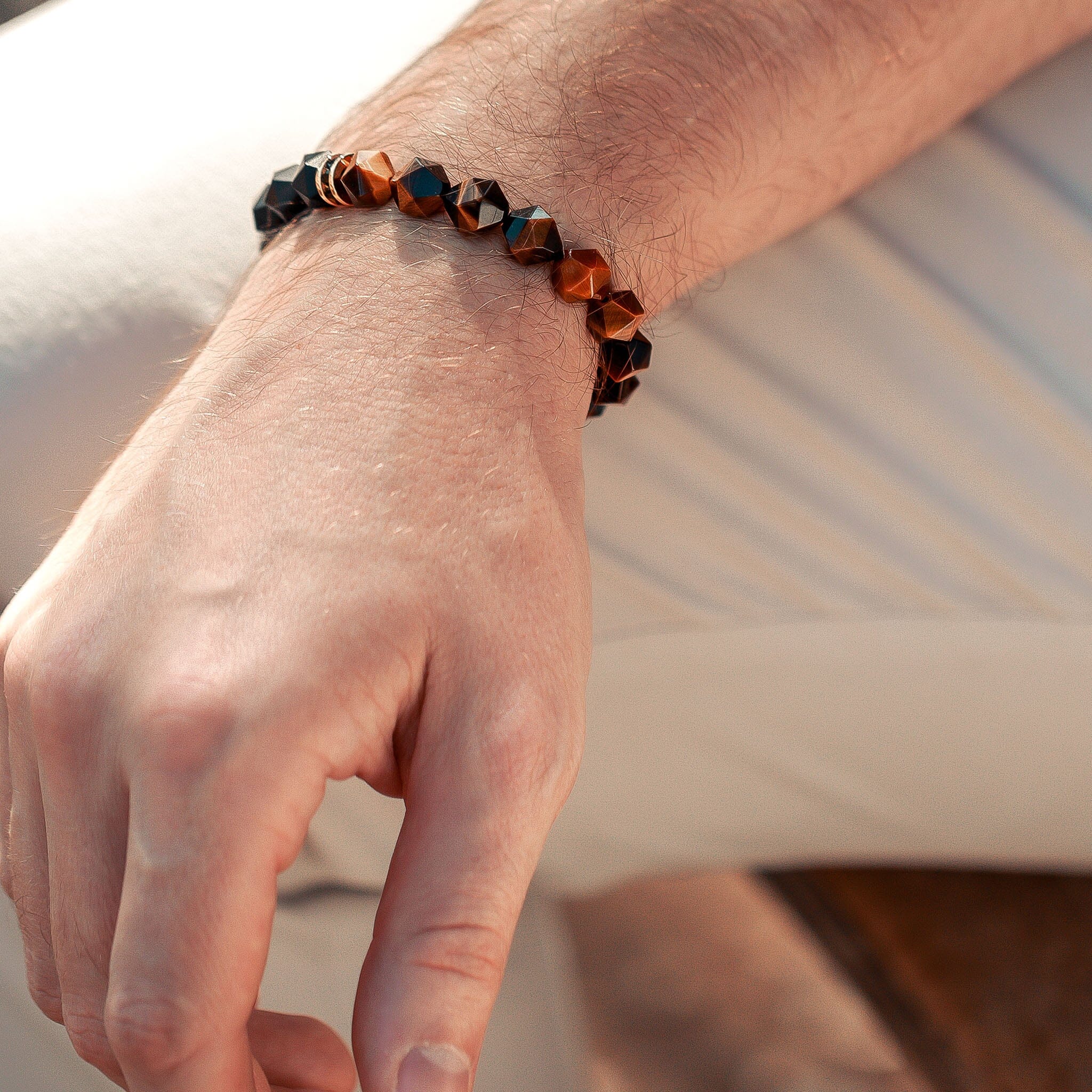 Roaring Tiger Bracelet Onyx & Tiger Eye ブレスレット AWNL
