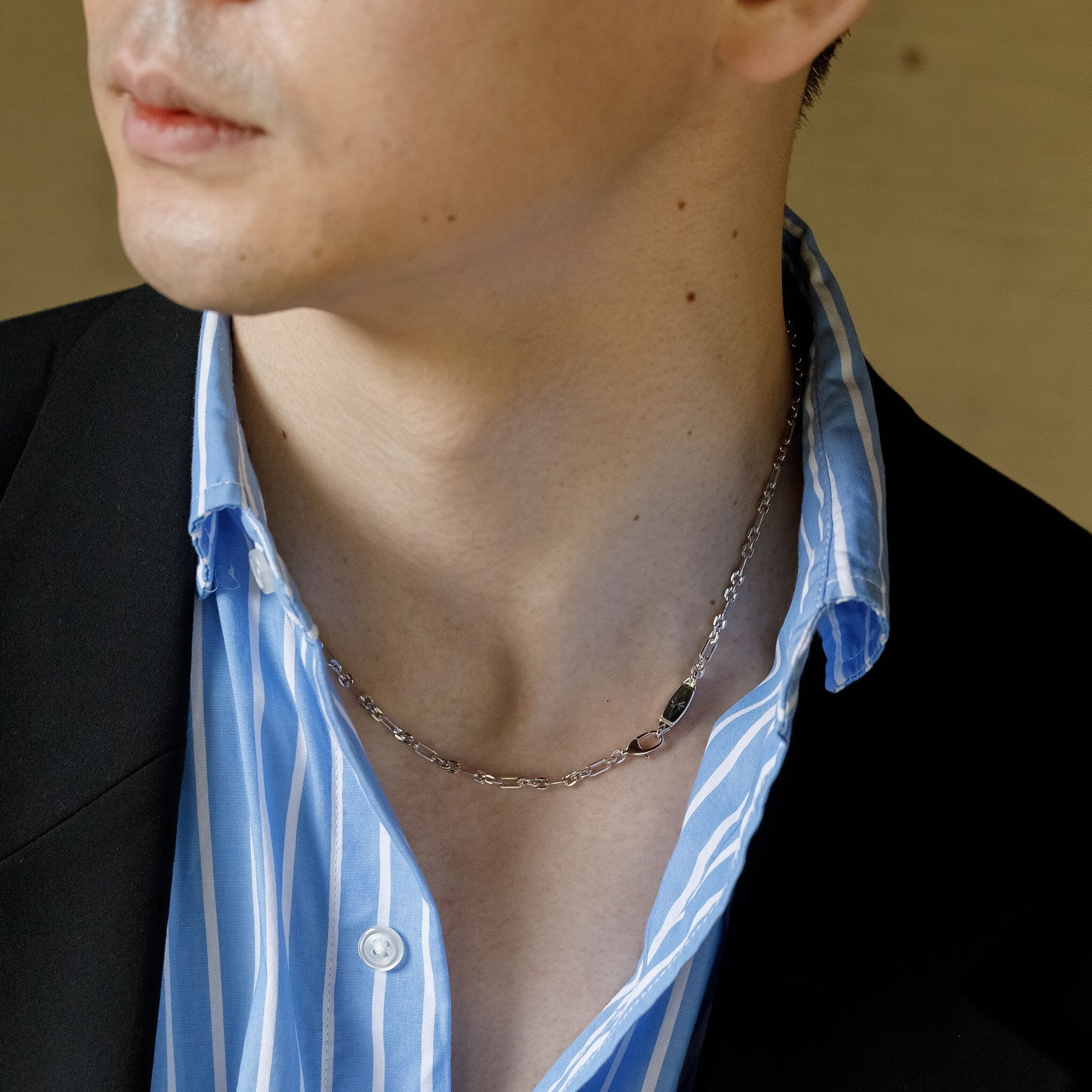 Polaris Bar Figaro Necklace Black Nacre ネックレス AWNL 