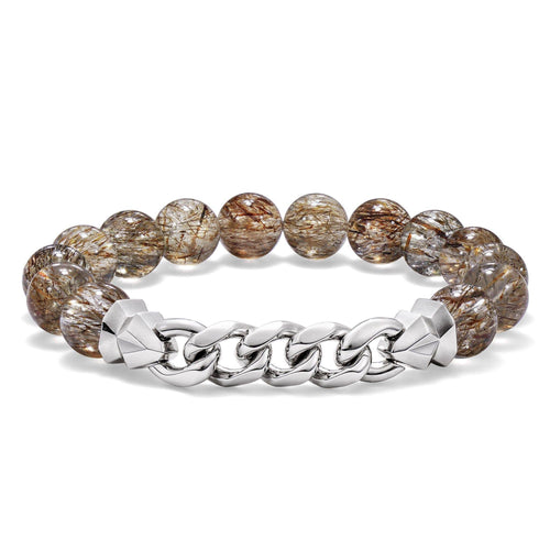Curb Chain Bracelet Copper Rutilated Quartz ブレスレット AWNL S 