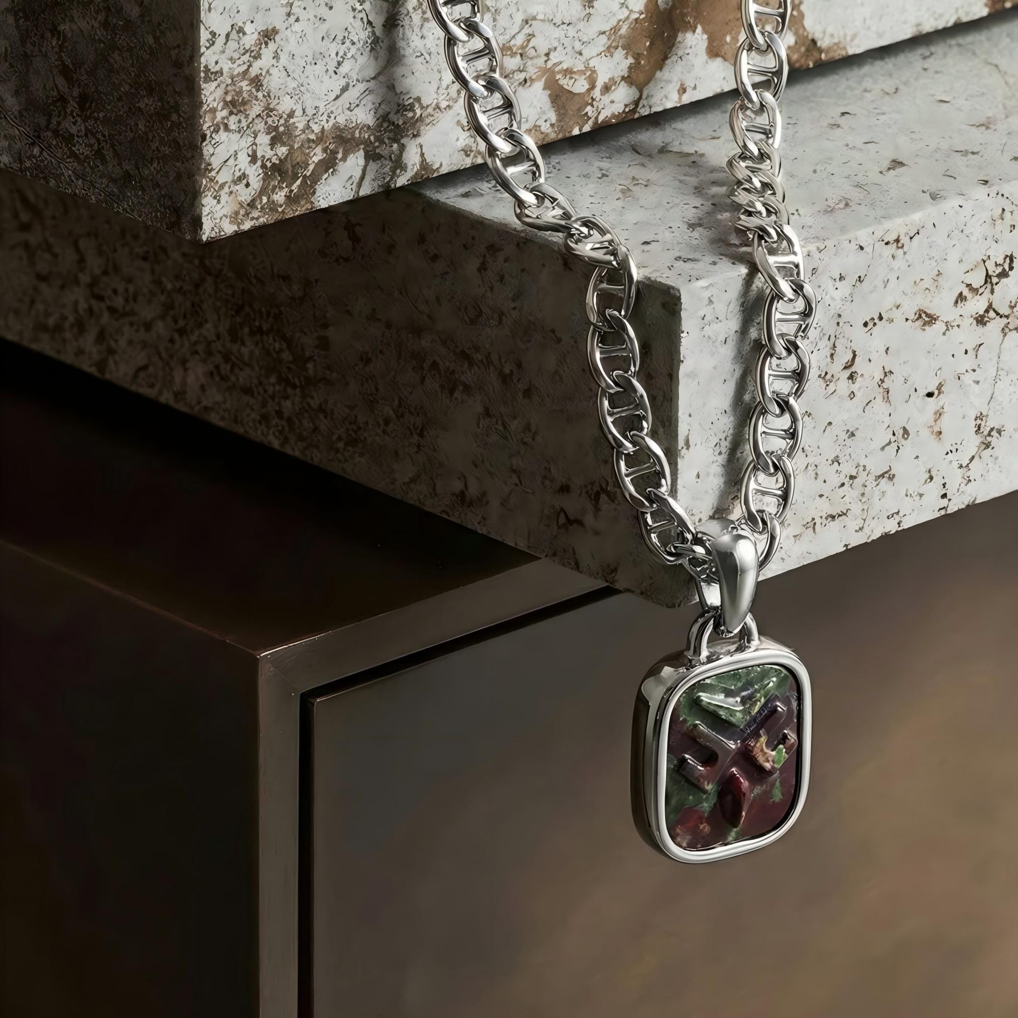 ドラゴンブラッドジャスパー 秘境 夜の観者 ネックレス ネックレス AWNL 