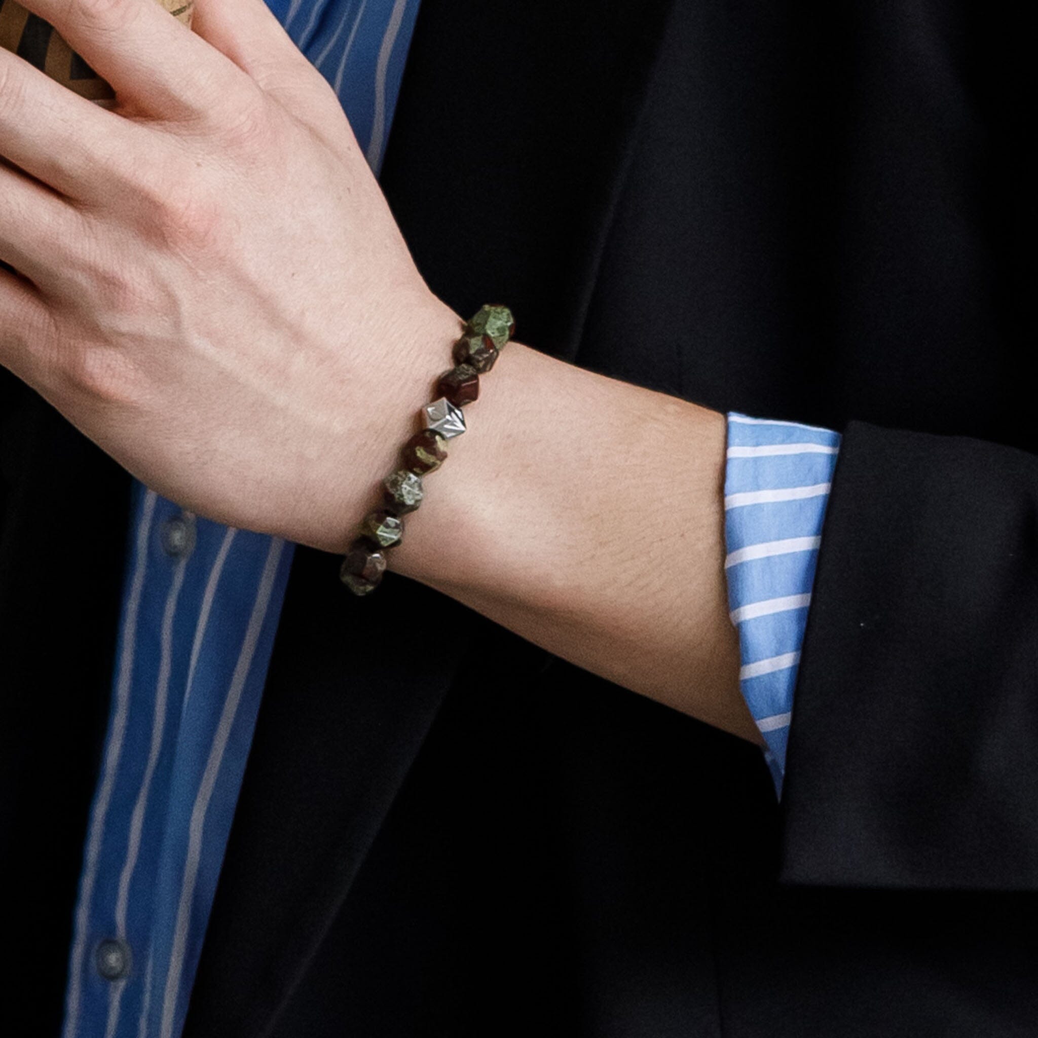 Tiwaz Algiz Bracelet Dragon Blood Jasper ブレスレット AWNL 
