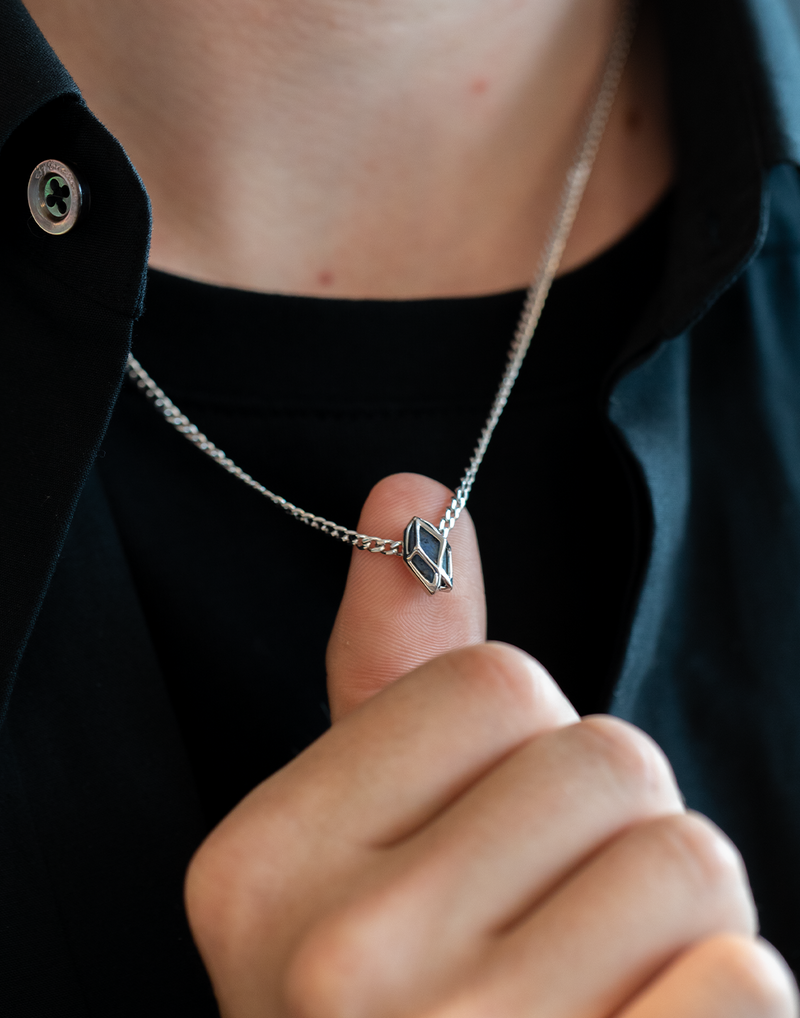 AWNL】メンズ デュモルチェライト ネックレス｜セレスティーノ ミニ