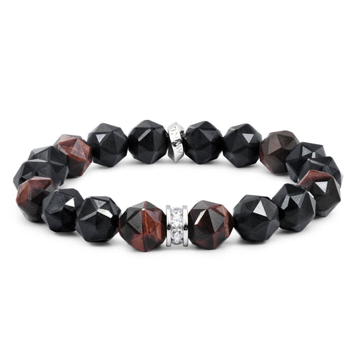 Falcon Bracelet Obsidian & Red Tiger Eye ブレスレット AWNL S 