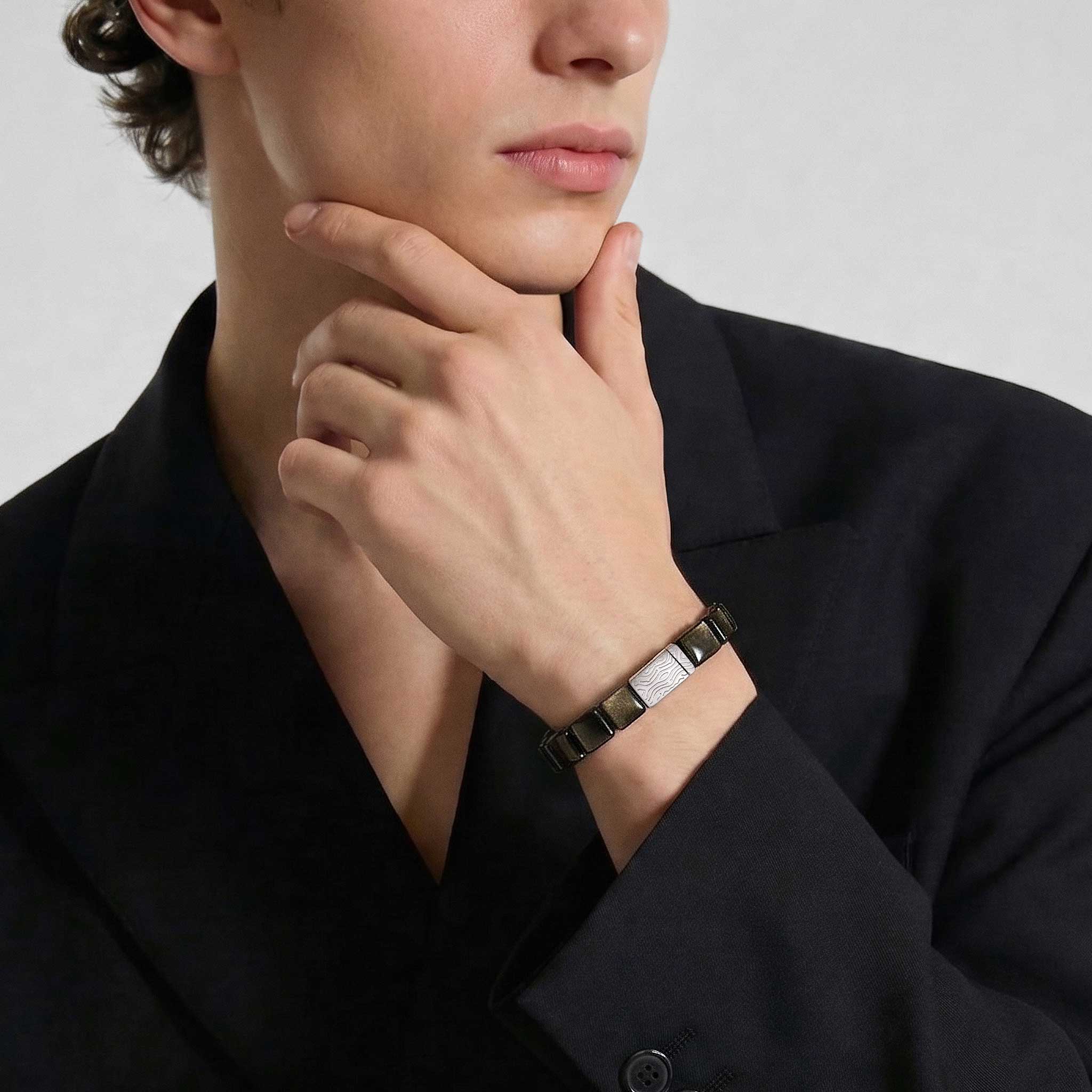 Tortoise Shell Mag-lock Bracelet Golden Obsidian ブレスレット AWNL 