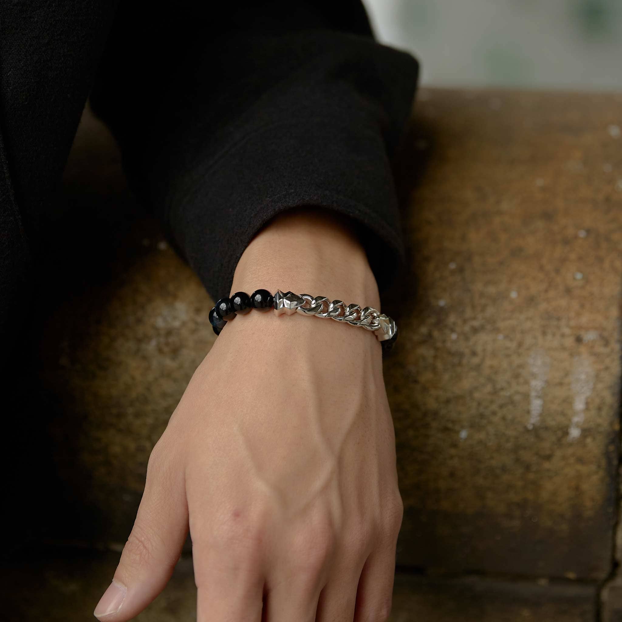 Curb Chain Bracelet Hawk Eye ブレスレット AWNL 