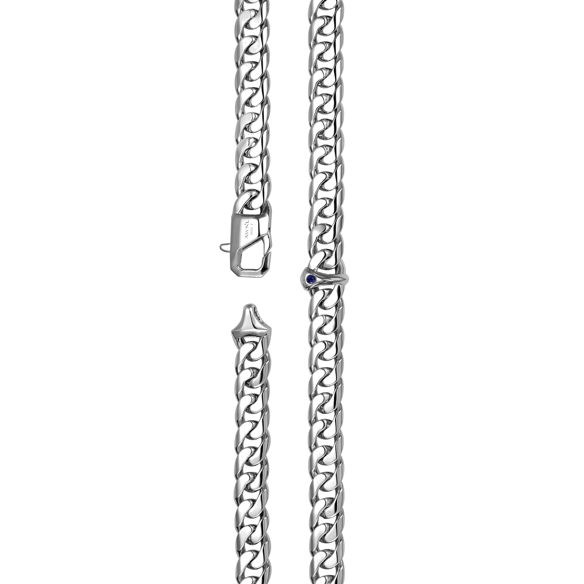 Hexagram Curb Chain Necklace Sapphire ネックレス AWNL 
