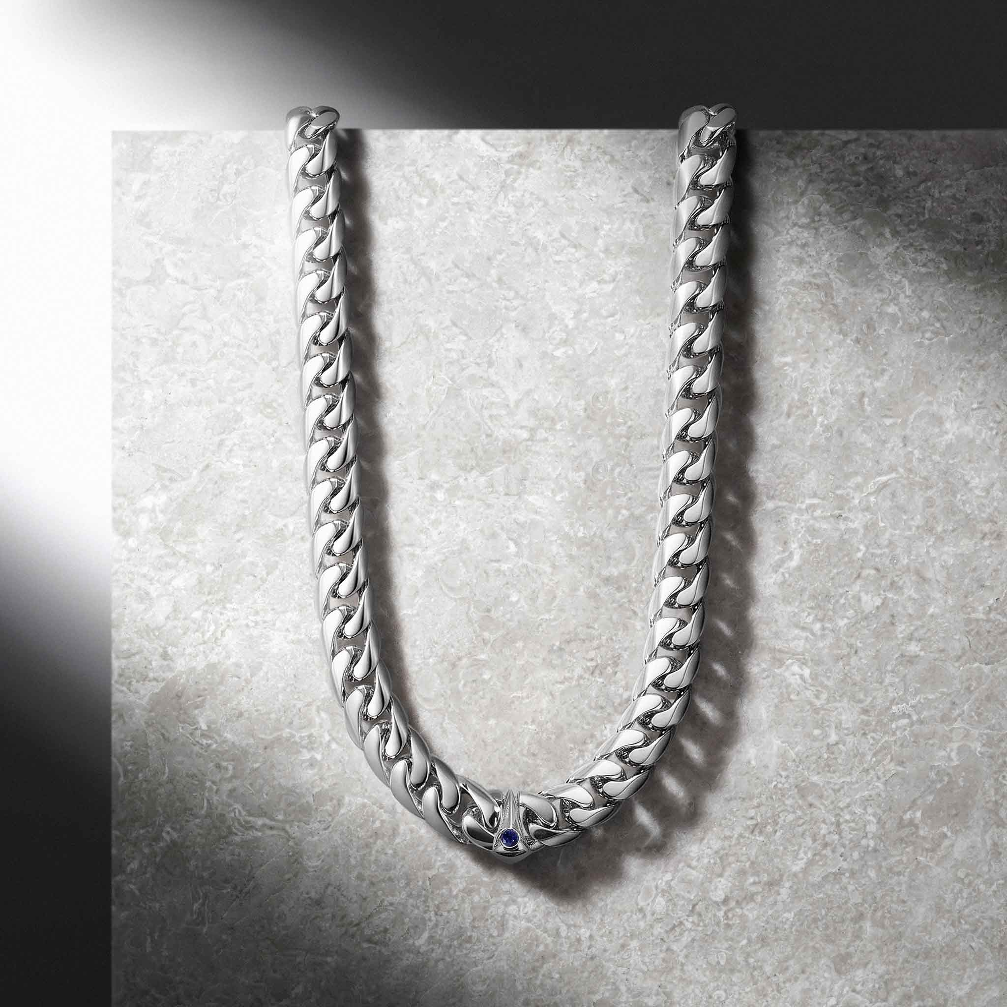 Curb Chain Necklace Sapphire ネックレス AWNL 